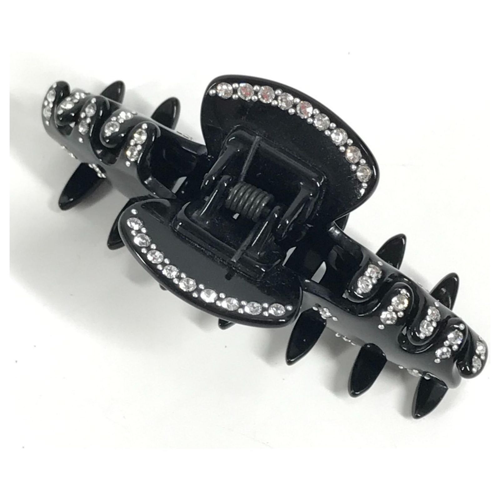 Chanel 08P CC Coco Mark Logo Hair Clip Black Plastic ref.JC2249651 