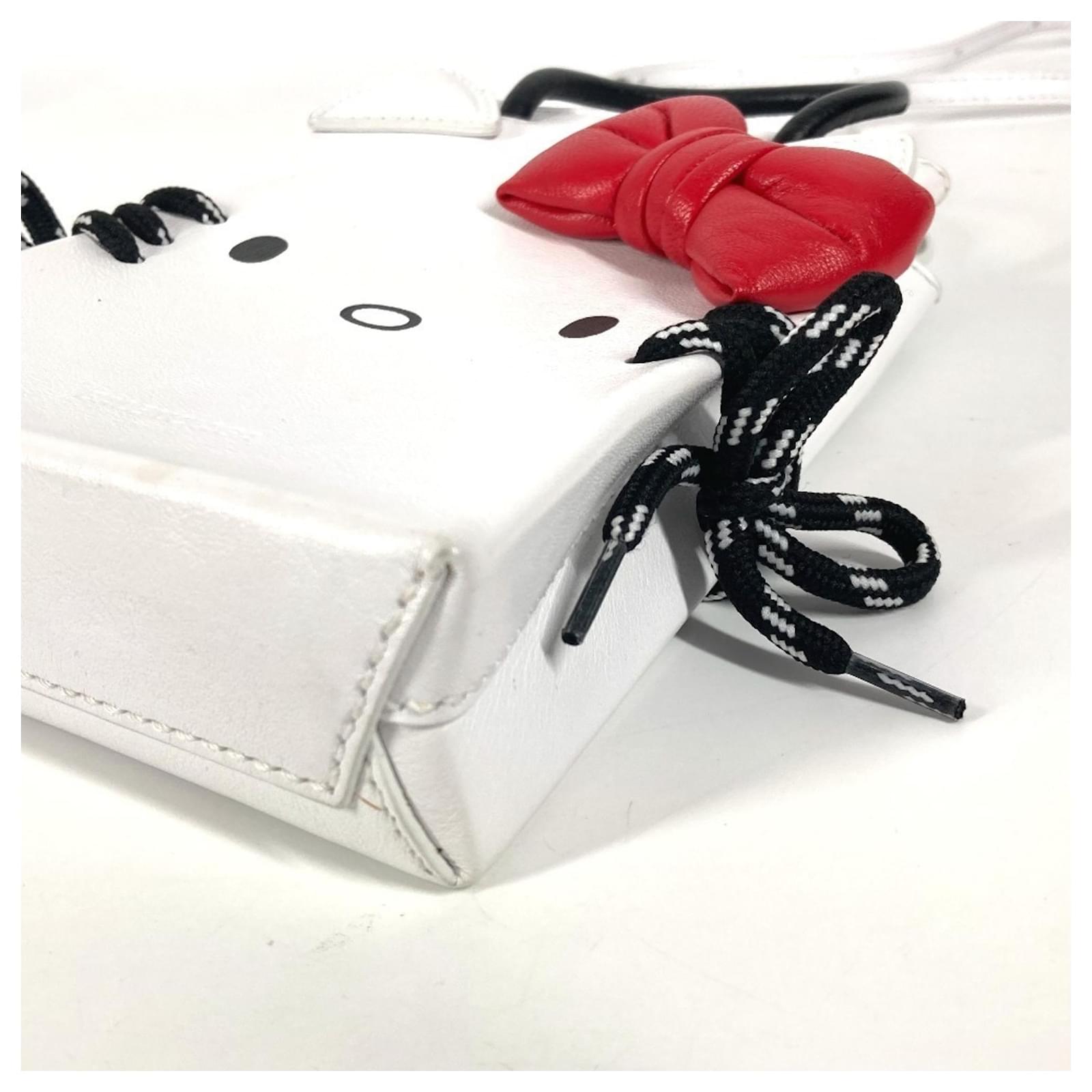 Balenciaga 619043 Sanrio Hello Kitty Collaboration Bag White Red