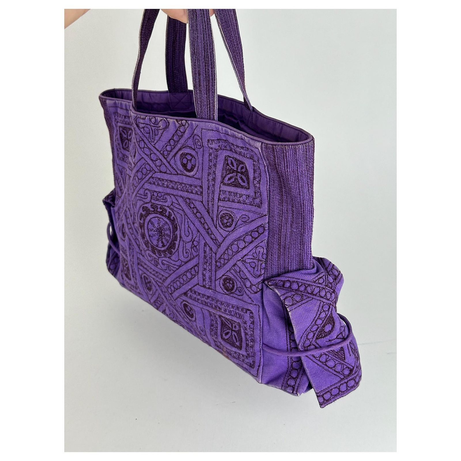 Vintage Issey Miyake Tamasha Cotton Bag purple ref.2250320 - Joli 