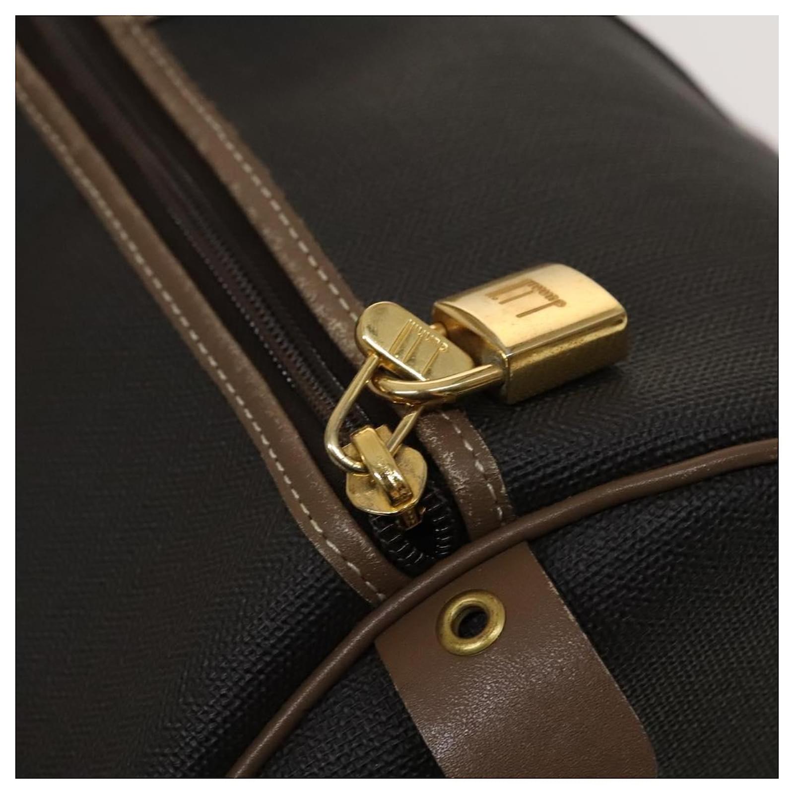 Alfred Dunhill Dunhill Boston Bag PVC Brown Auth am8180 ref