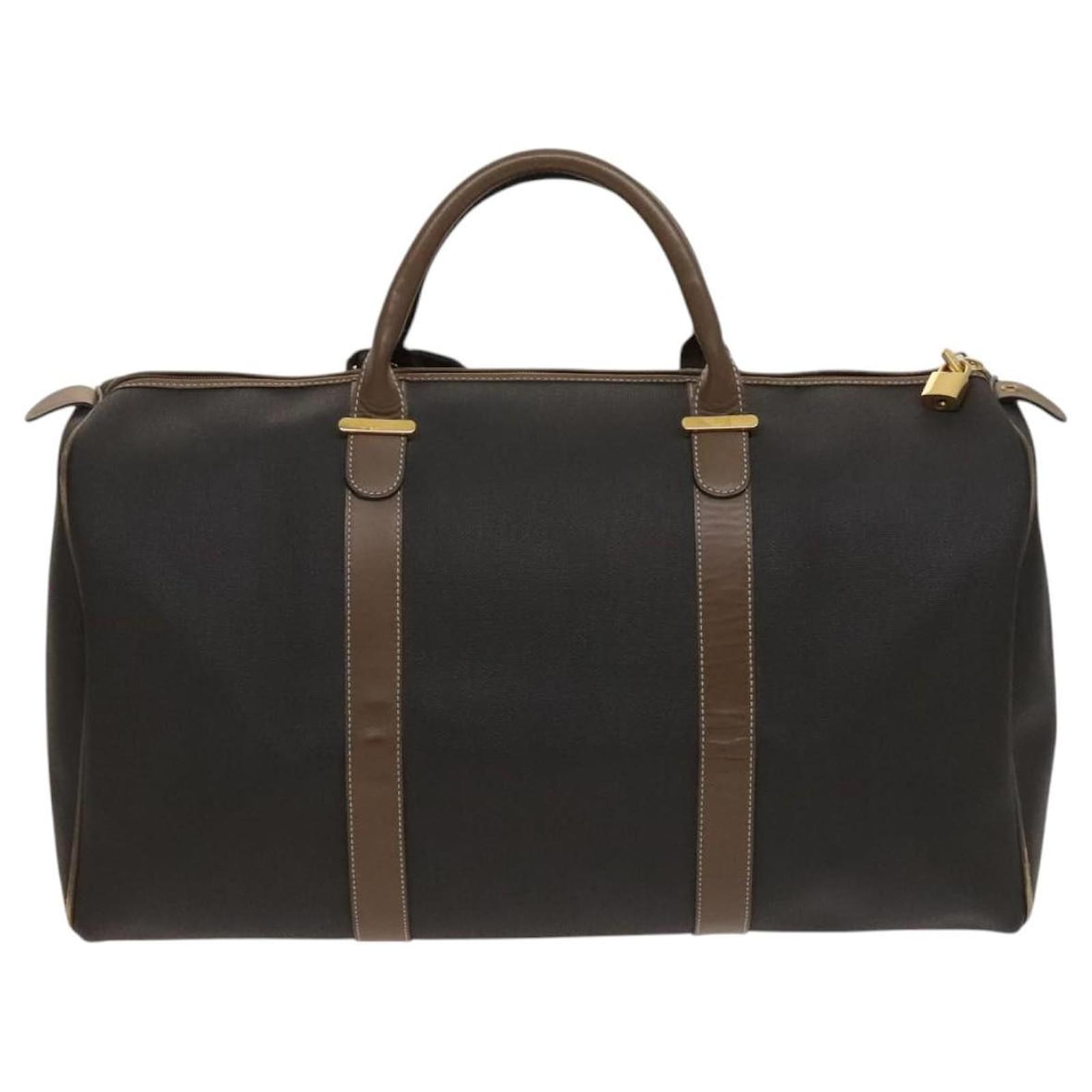 Alfred Dunhill Dunhill Boston Bag PVC Brown Auth am8180 ref