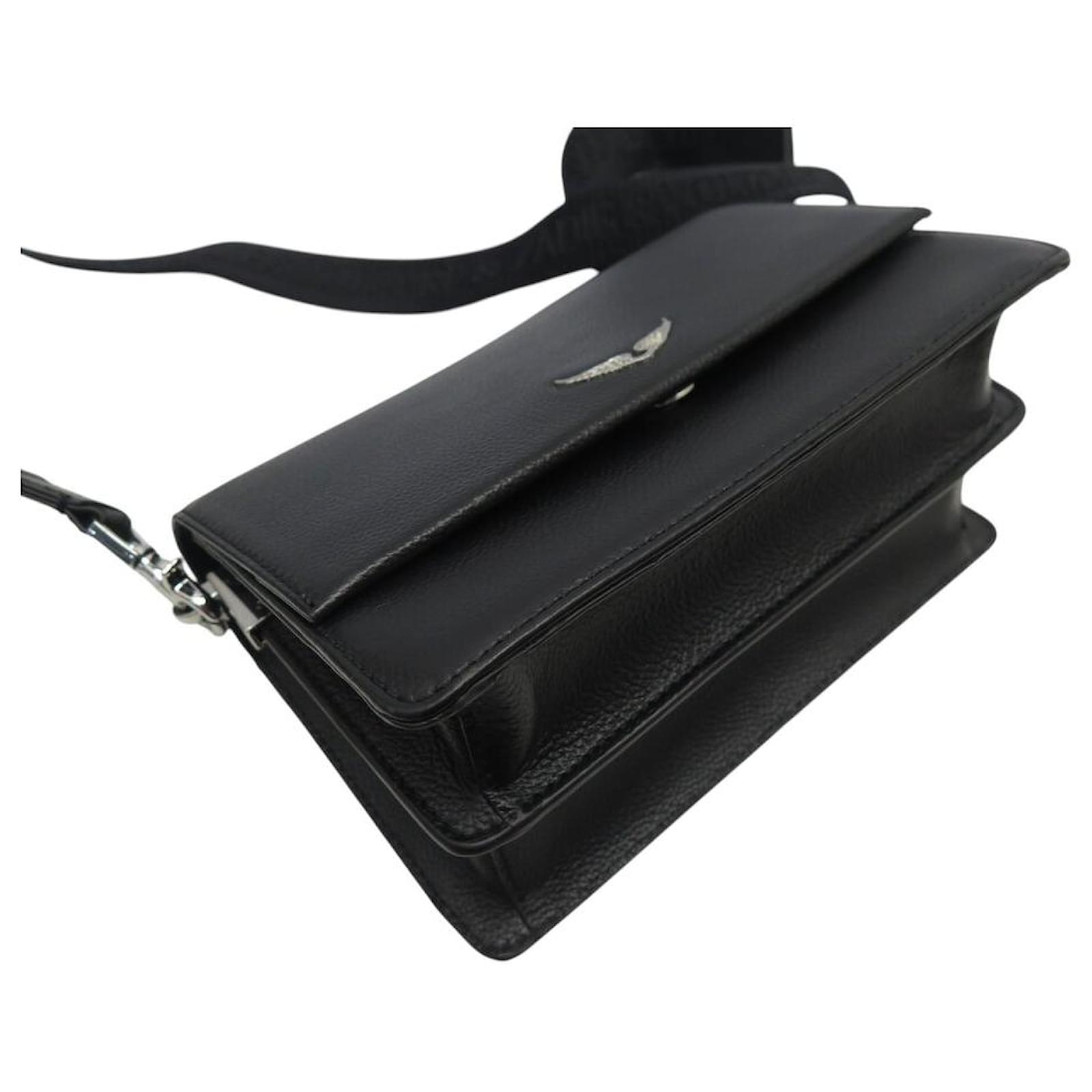 SAC A MAIN ZADIG VOLTAIRE LOLITA WINGS BANDOULIERE CUIR GRAINE