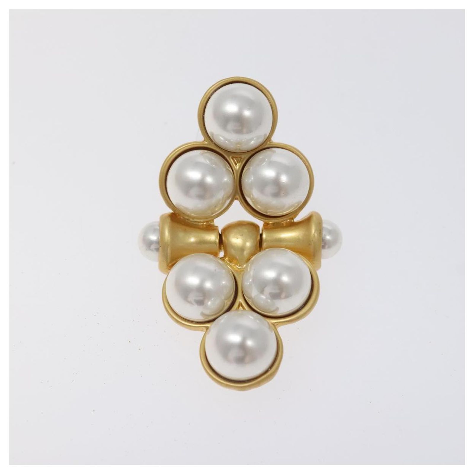 Auth CELINE Pierce gold metal
