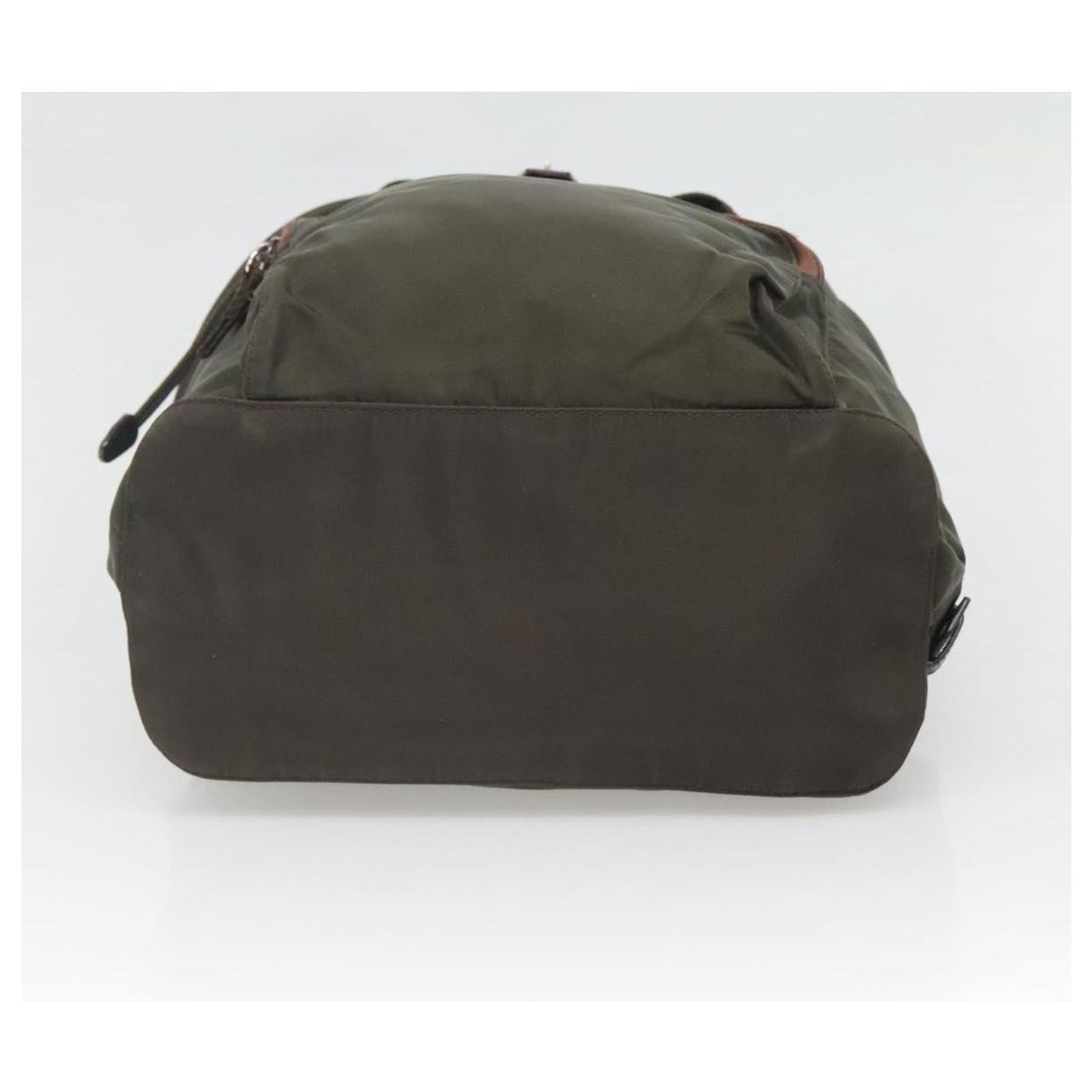 PRADA Backpack Nylon Khaki Silver Auth 148793 Prada PRADA Backpack Nylon Khaki Silver | Grailed main image 2