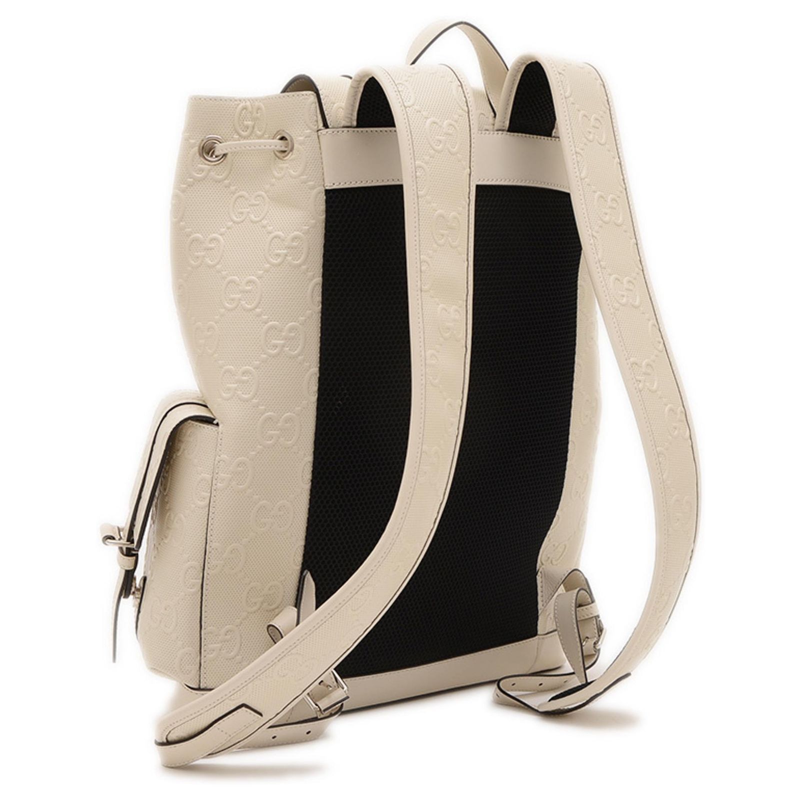 Gucci Cream Embossed GG Leather Backpack Gucci - Jumbo GG leather backpack Gucci main image 4