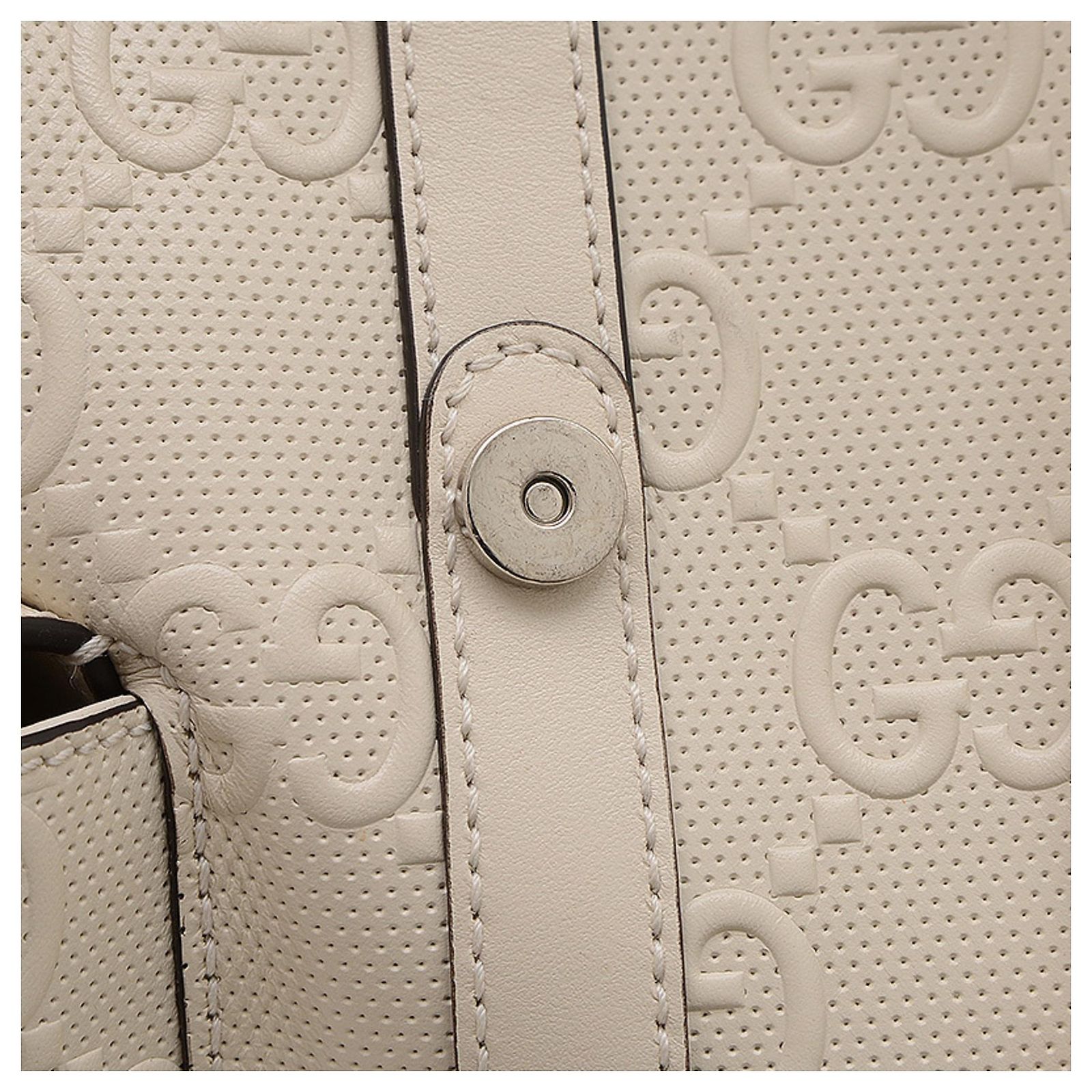 Gucci Cream Embossed GG Leather Backpack Gucci - Jumbo GG leather backpack Gucci main image 3
