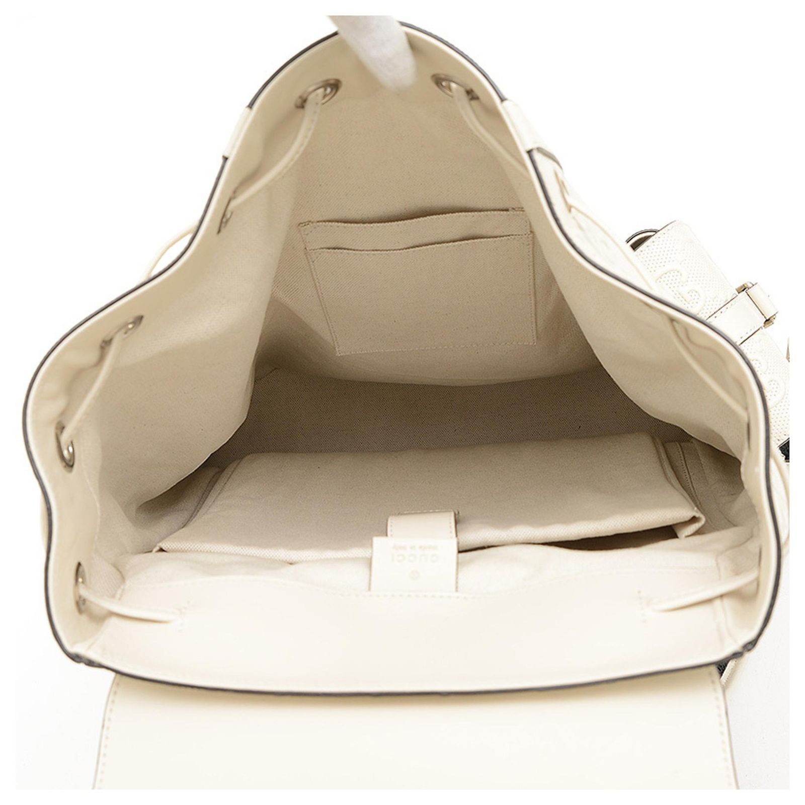 Gucci Cream Embossed GG Leather Backpack Gucci - Jumbo GG leather backpack Gucci main image 2