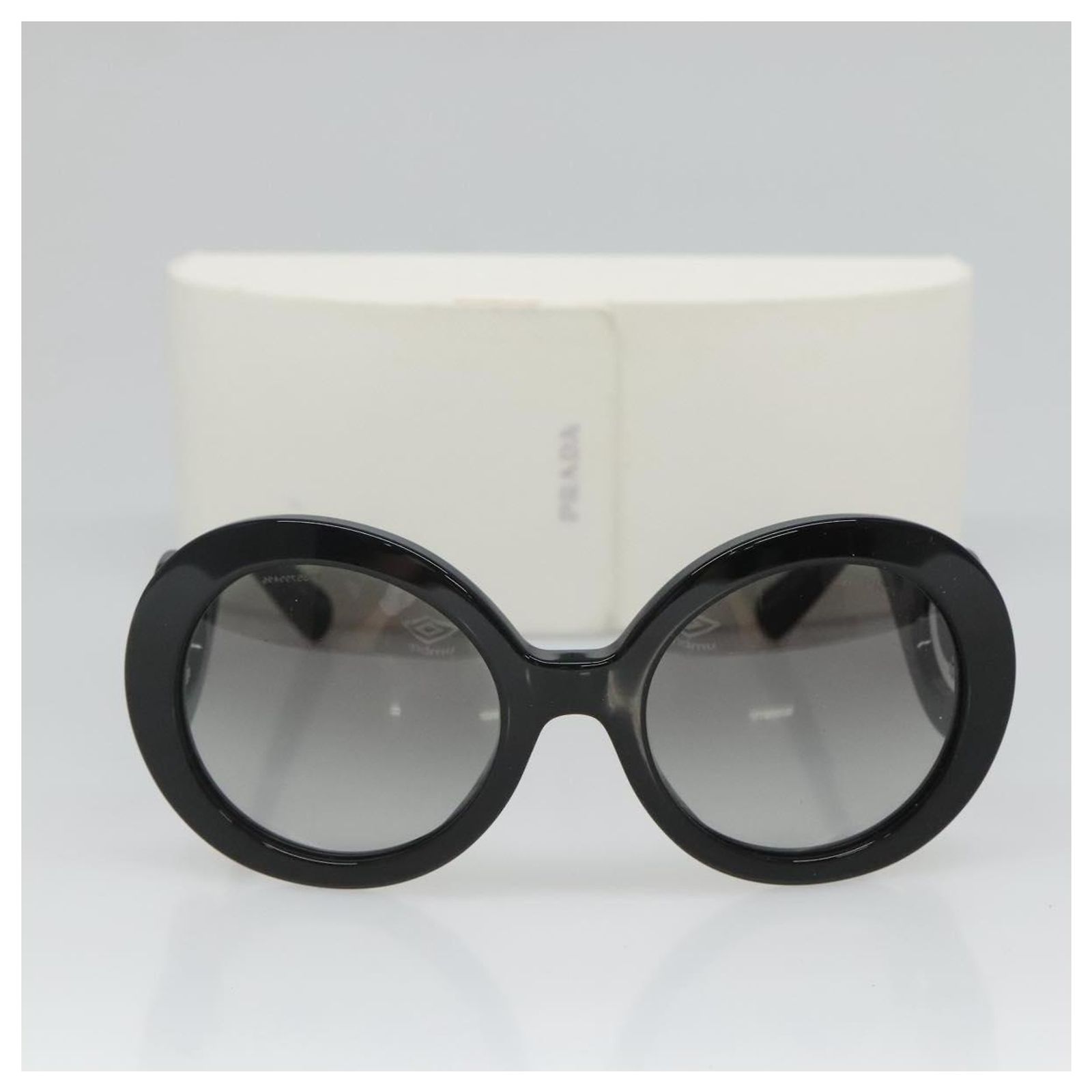 Auth PRADA Sunglasses Black Metal/Plastic Authentic PRADA Mens Sunglasses Black Shield Visor Ski Sport  main image 4