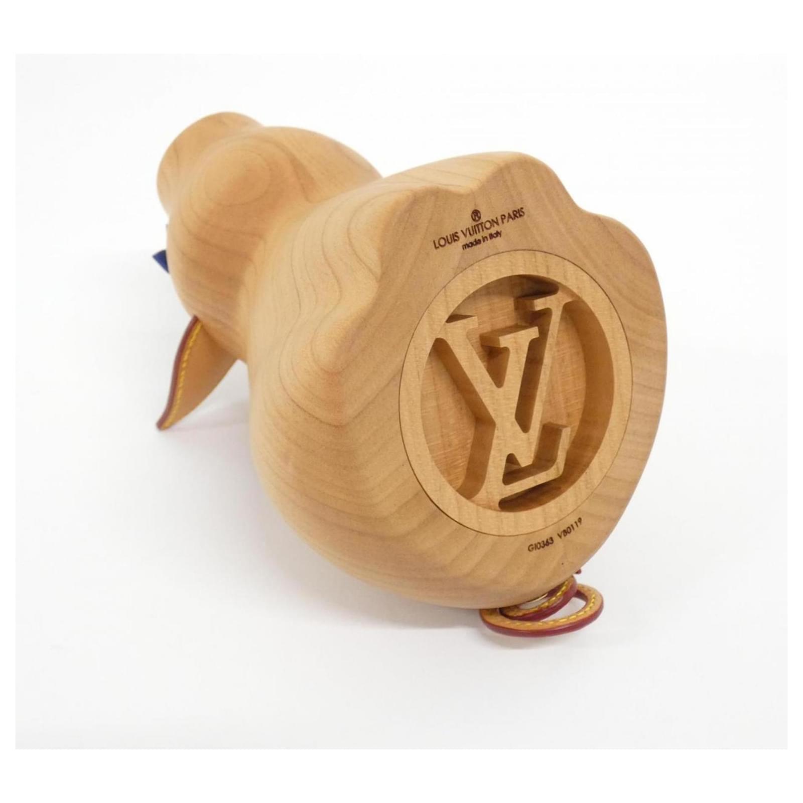 ルイヴィトン LOUIS VUITTON ピギーバンク アルバート 豚 GI0363 貯金箱 置物 インテリア 置物 ウッド ベージュ 未使用 LOUIS VUITTON】ルイヴィトン『ピギーバンク アルバート』GI0363 貯金
