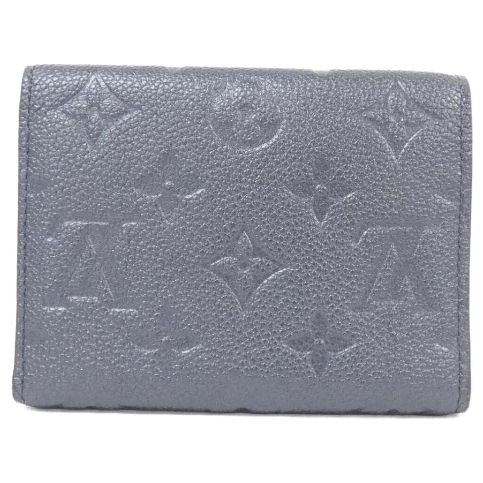 Louis Vuitton Monogram Empreinte Portefeuille Victorine Wallet Navy blue Cloth  ref.2255584