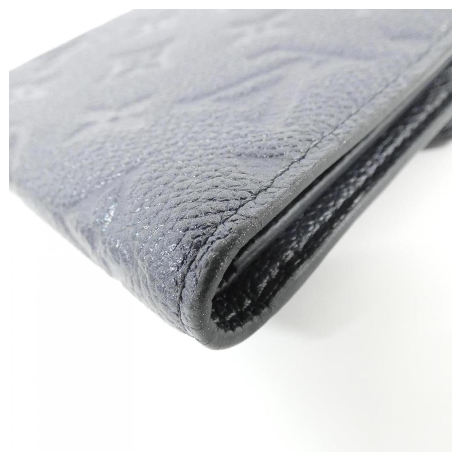 Louis Vuitton Monogram Empreinte Portefeuille Victorine Wallet Navy blue Cloth  ref.2255584