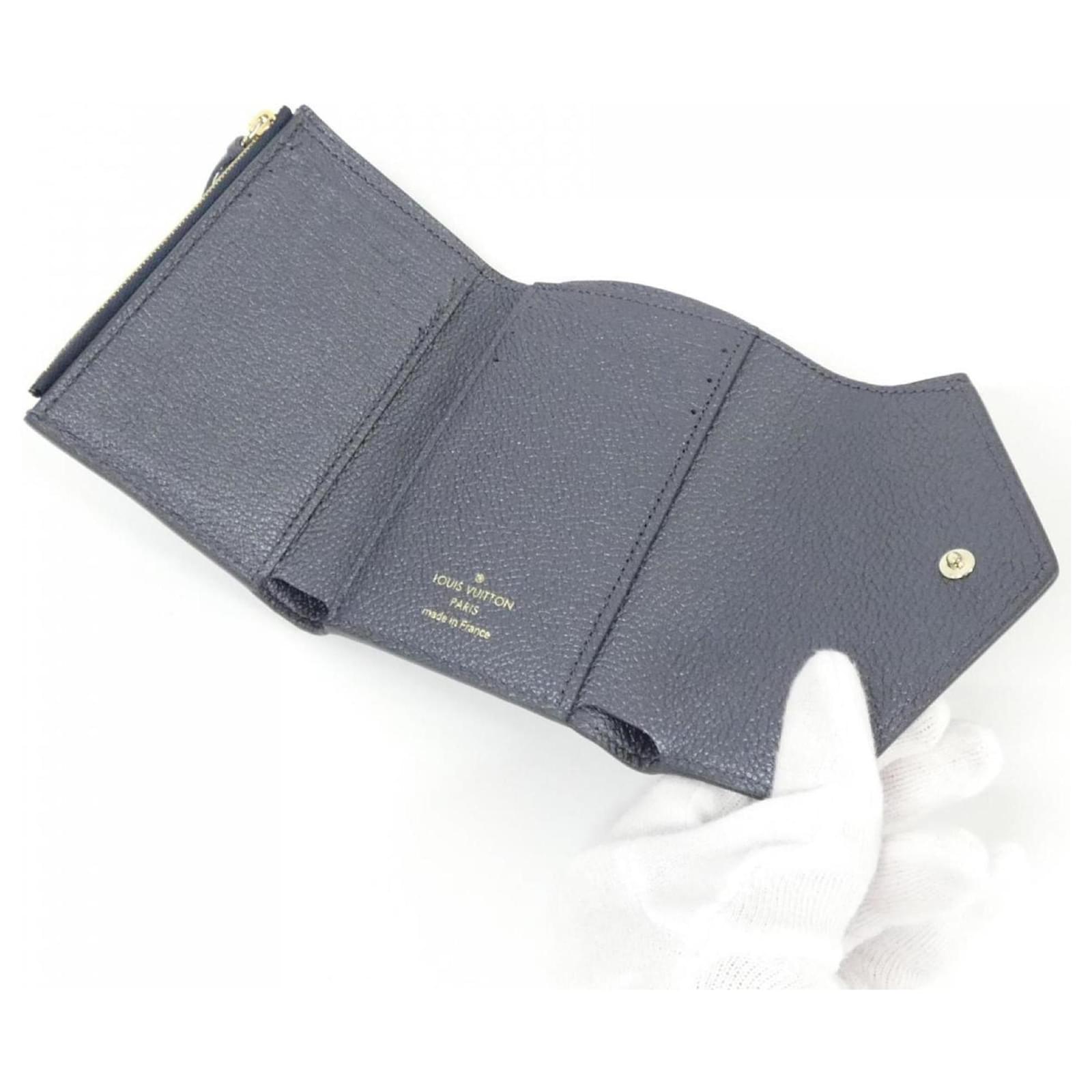 Louis Vuitton Monogram Empreinte Portefeuille Victorine Wallet Navy blue Cloth  ref.2255584