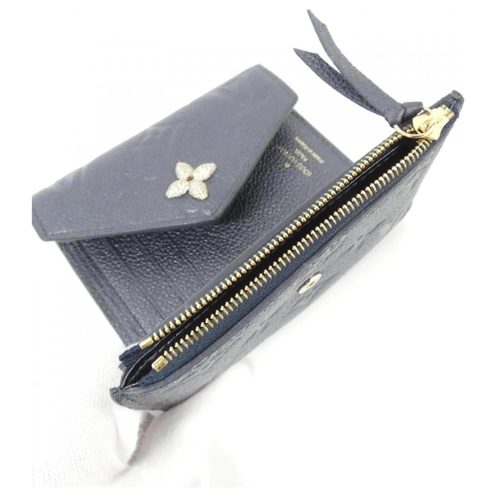 Louis Vuitton Monogram Empreinte Portefeuille Victorine Wallet Navy blue Cloth  ref.2255584