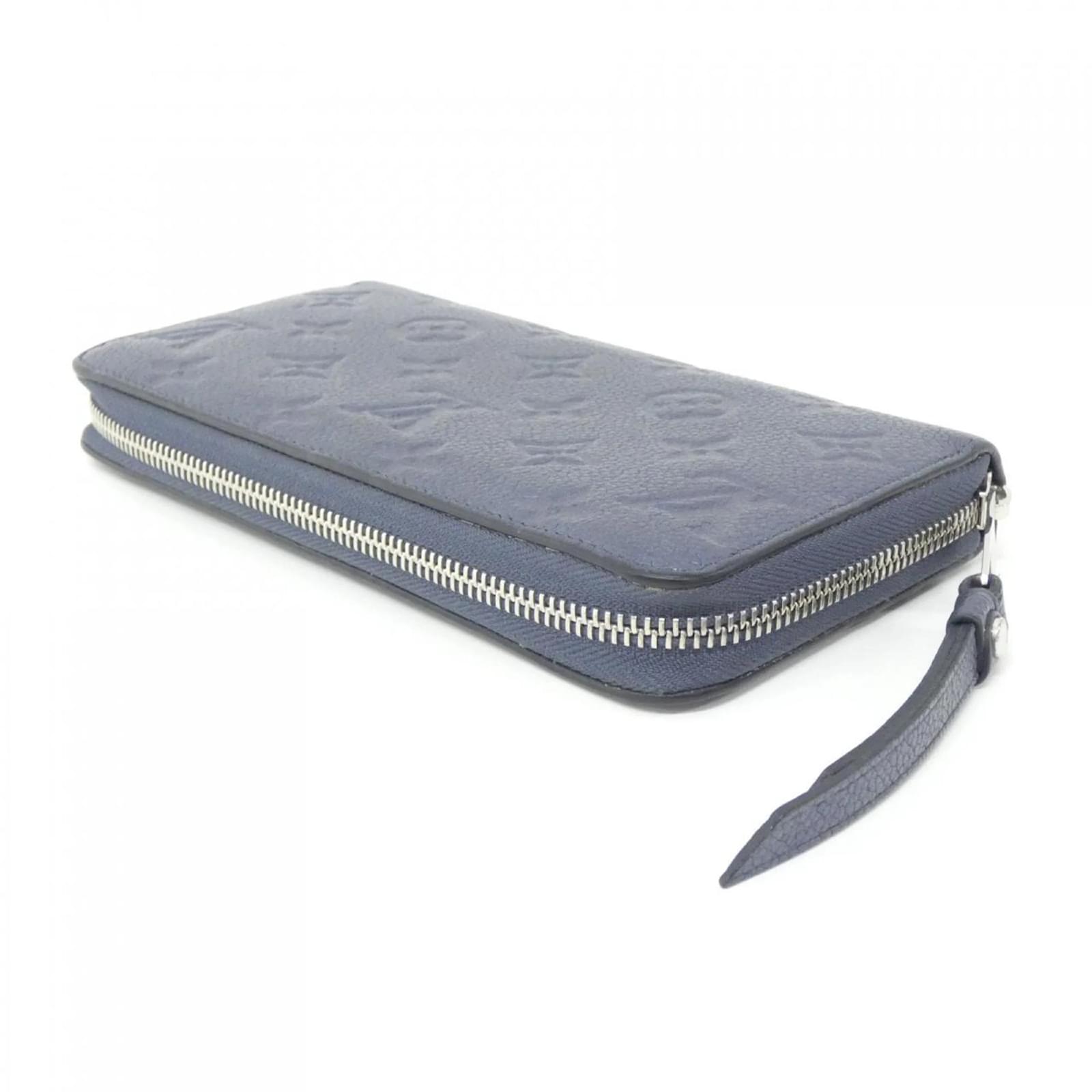 Louis Vuitton Monogram Empreinte Zippy Wallet Navy blue Leather ref.2255890