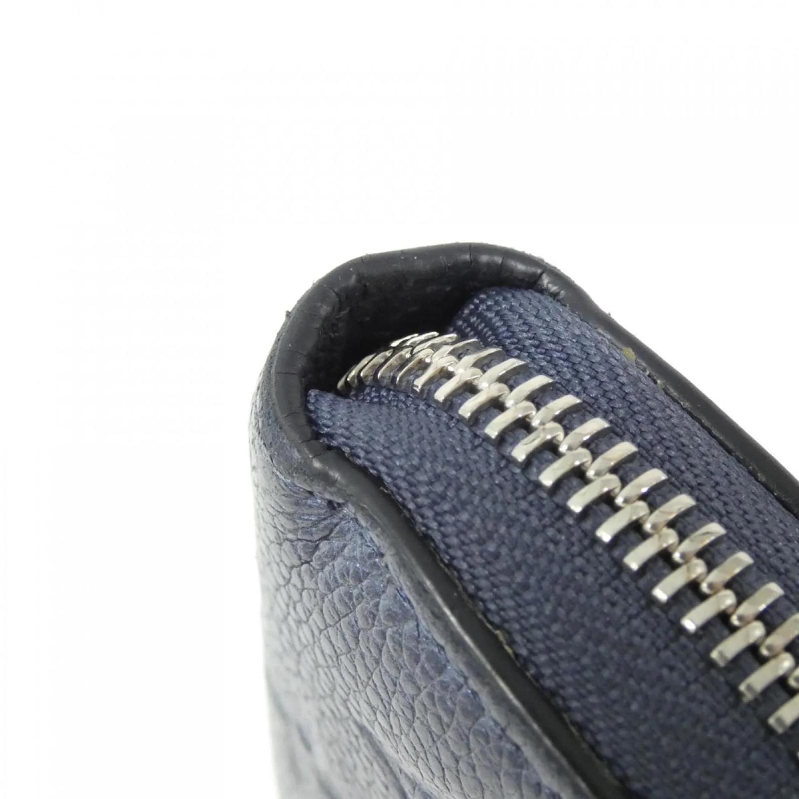 Louis Vuitton Monogram Empreinte Zippy Wallet Navy blue Leather ref.2255890