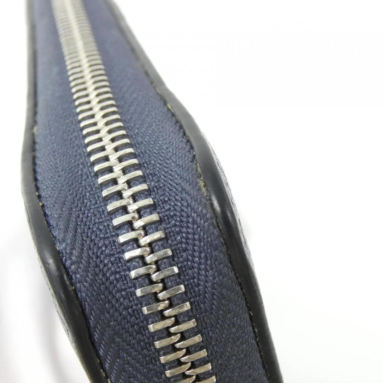 Louis Vuitton Monogram Empreinte Zippy Wallet Navy blue Leather ref.2255890