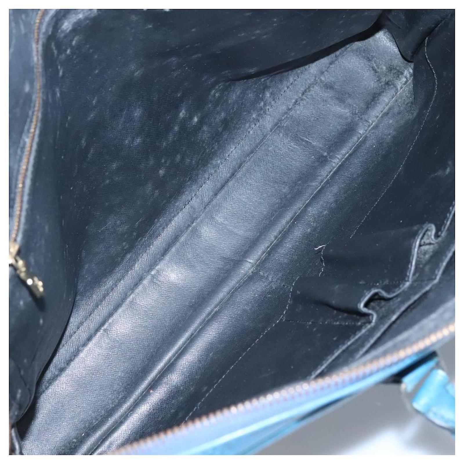 LOUIS VUITTON Epi Porte Documents Voyage Business Bag Blue M54475 Auth bs26141 Leather  ref.2256042