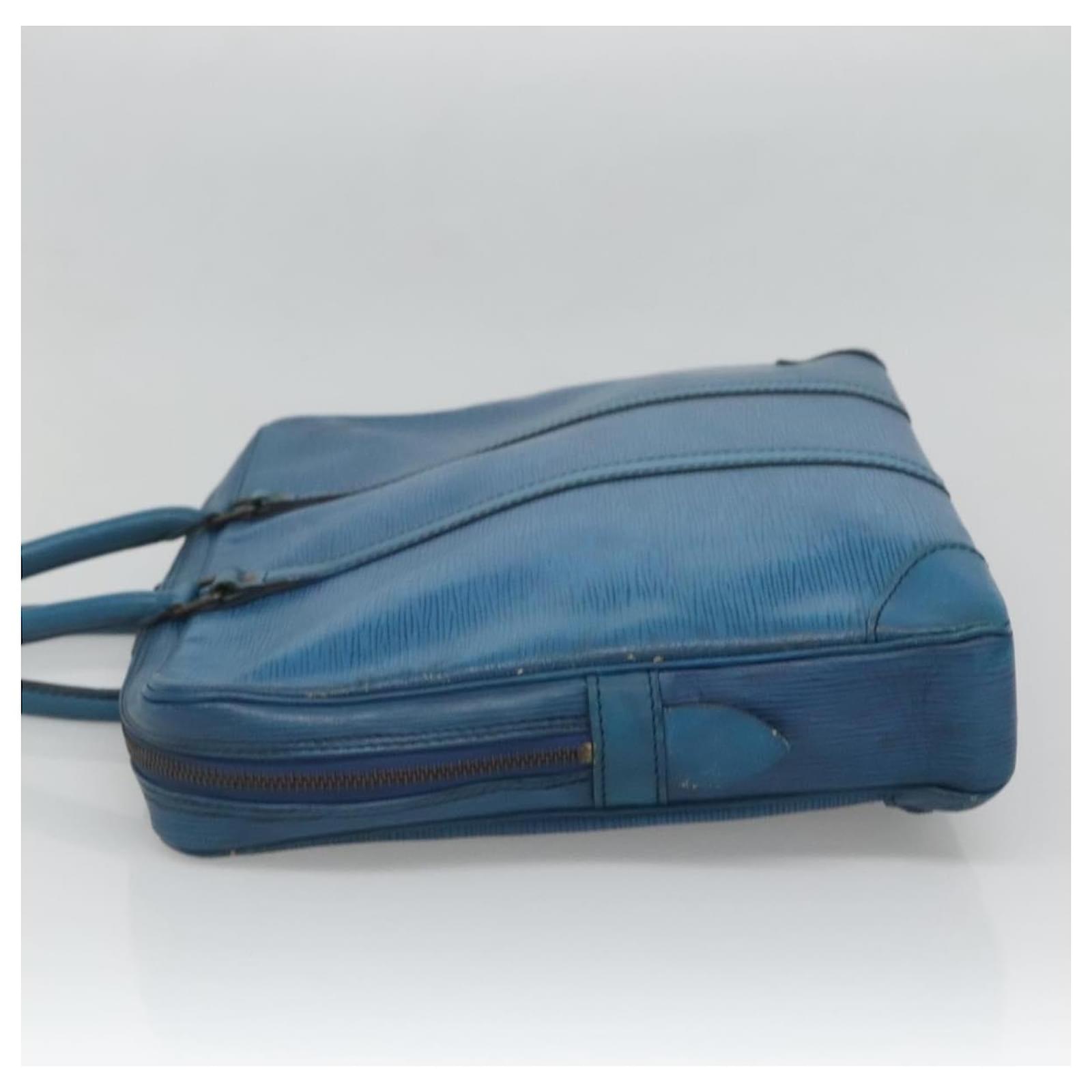 LOUIS VUITTON Epi Porte Documents Voyage Business Bag Blue M54475 Auth bs26141 Leather  ref.2256042