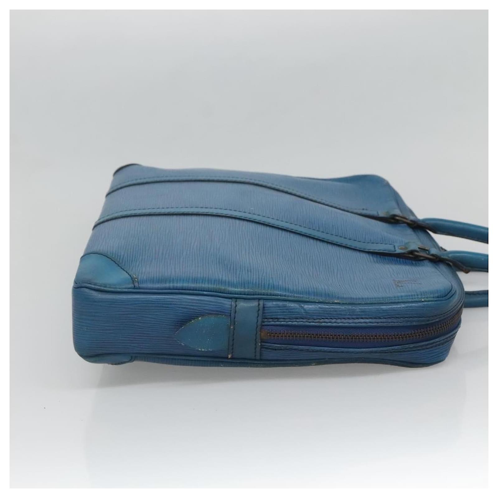 LOUIS VUITTON Epi Porte Documents Voyage Business Bag Blue M54475 Auth bs26141 Leather  ref.2256042