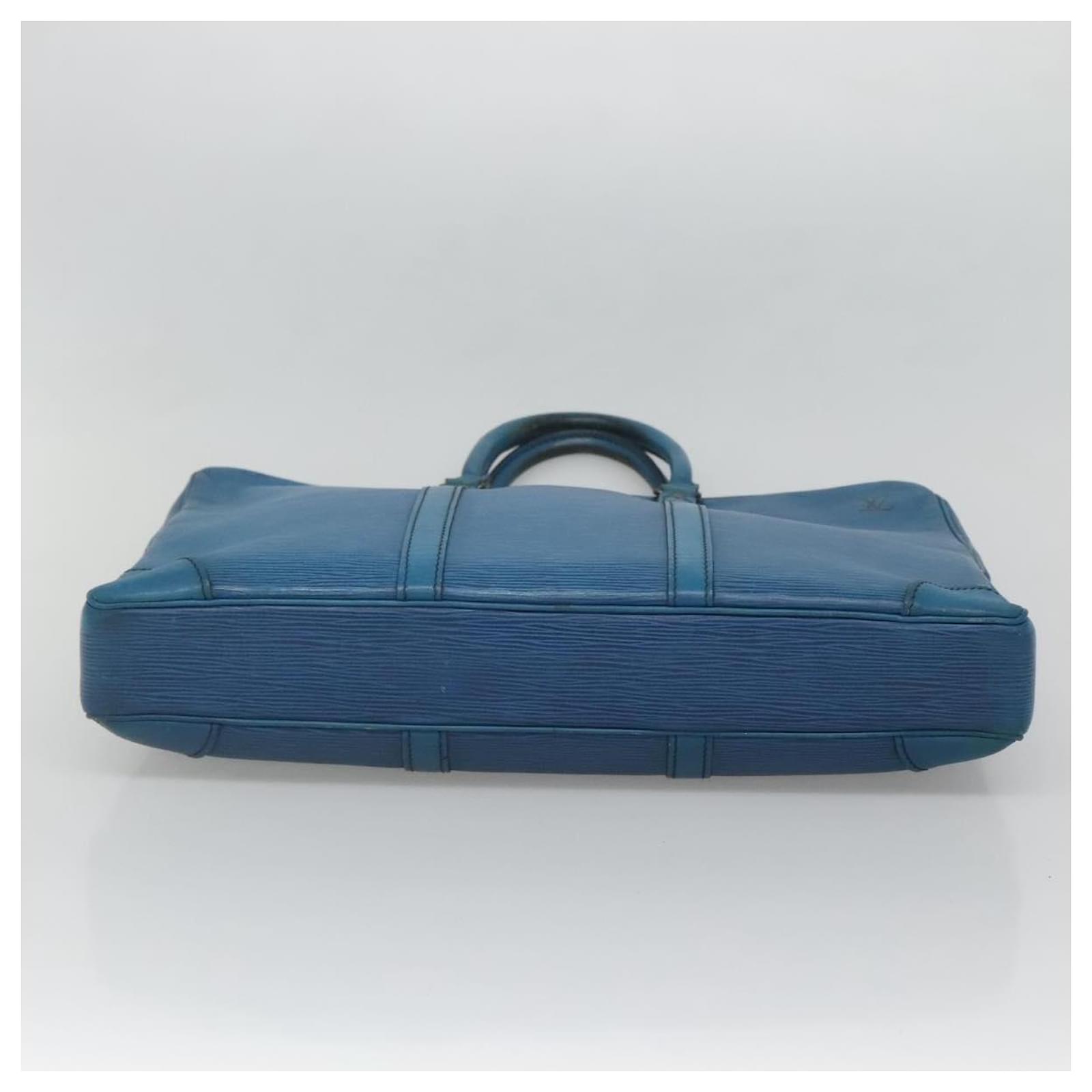 LOUIS VUITTON Epi Porte Documents Voyage Business Bag Blue M54475 Auth bs26141 Leather  ref.2256042