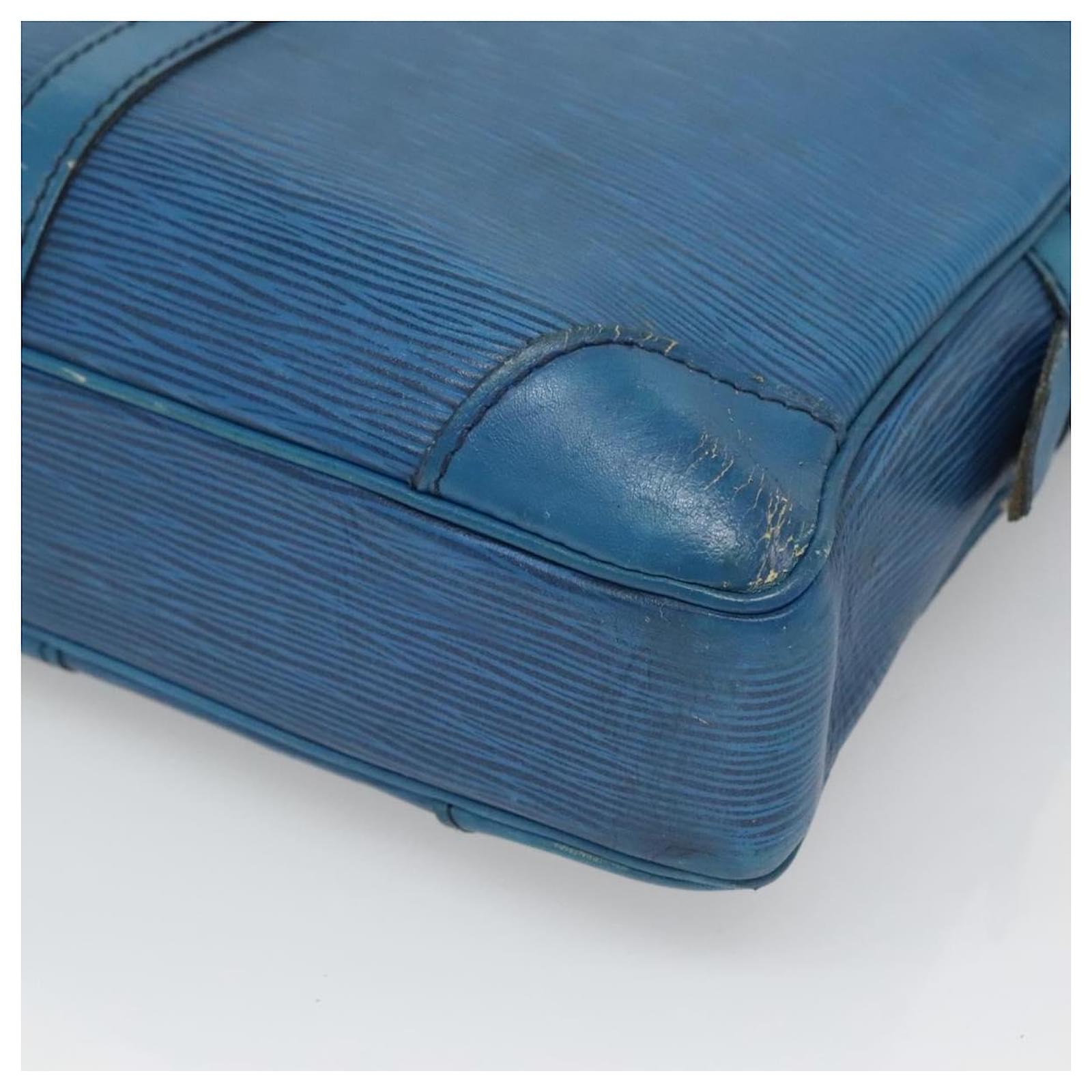 LOUIS VUITTON Epi Porte Documents Voyage Business Bag Blue M54475 Auth bs26141 Leather  ref.2256042