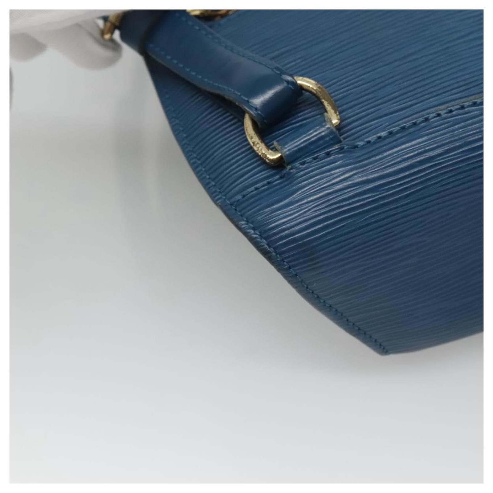 LOUIS VUITTON Epi Mabillon Backpack Blue M52235 LV Auth MX452 Leather  ref.2256129