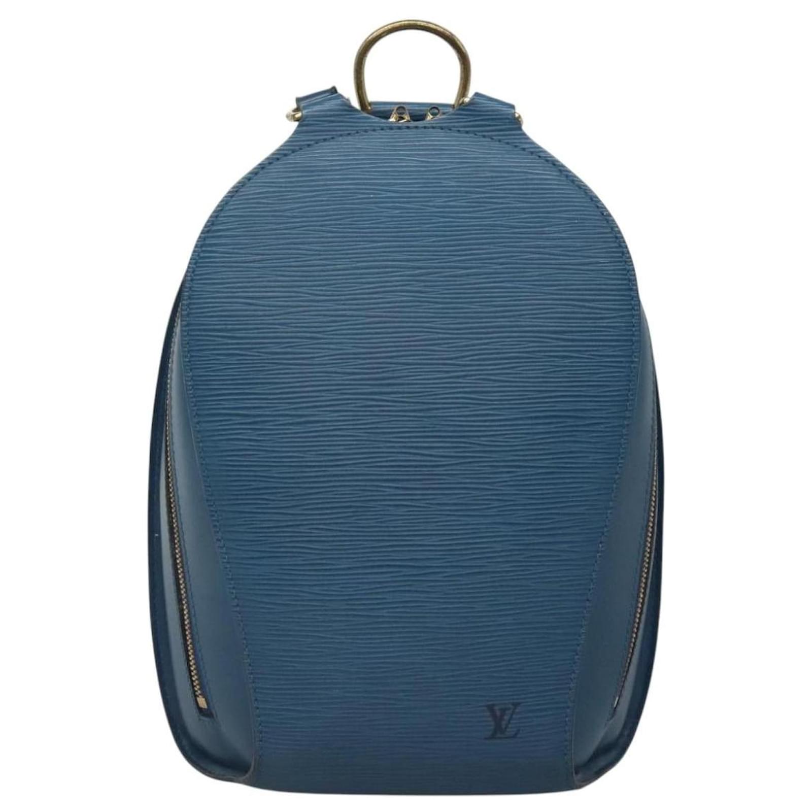 LOUIS VUITTON Epi Mabillon Backpack Blue M52235 LV Auth MX452 Leather  ref.2256129