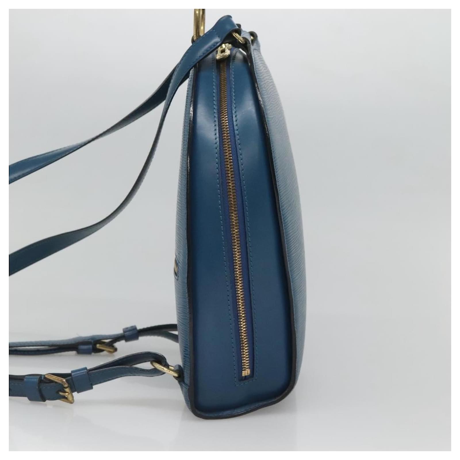 LOUIS VUITTON Epi Mabillon Backpack Blue M52235 LV Auth MX452 Leather  ref.2256129