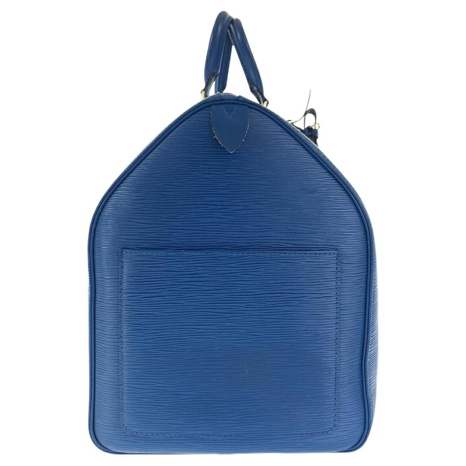 Louis Vuitton Epi Keepall 50 Boston Bag M42965 Blue Leather  ref.2256834