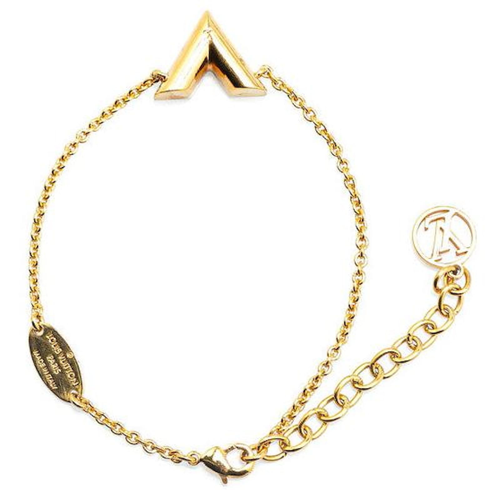 Louis Vuitton Gold-Plated Essential V Bracelet M61084 Golden