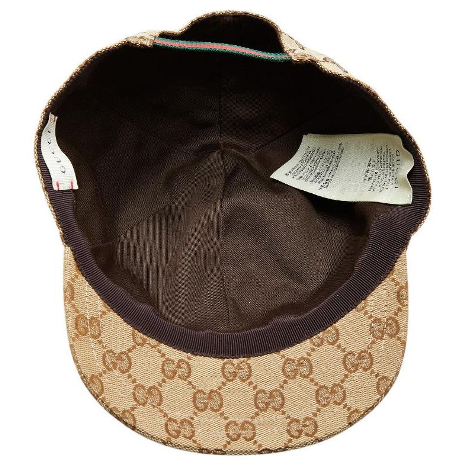 Gucci GG Canvas Sheline Line Cap Brown Beige Cloth ref 