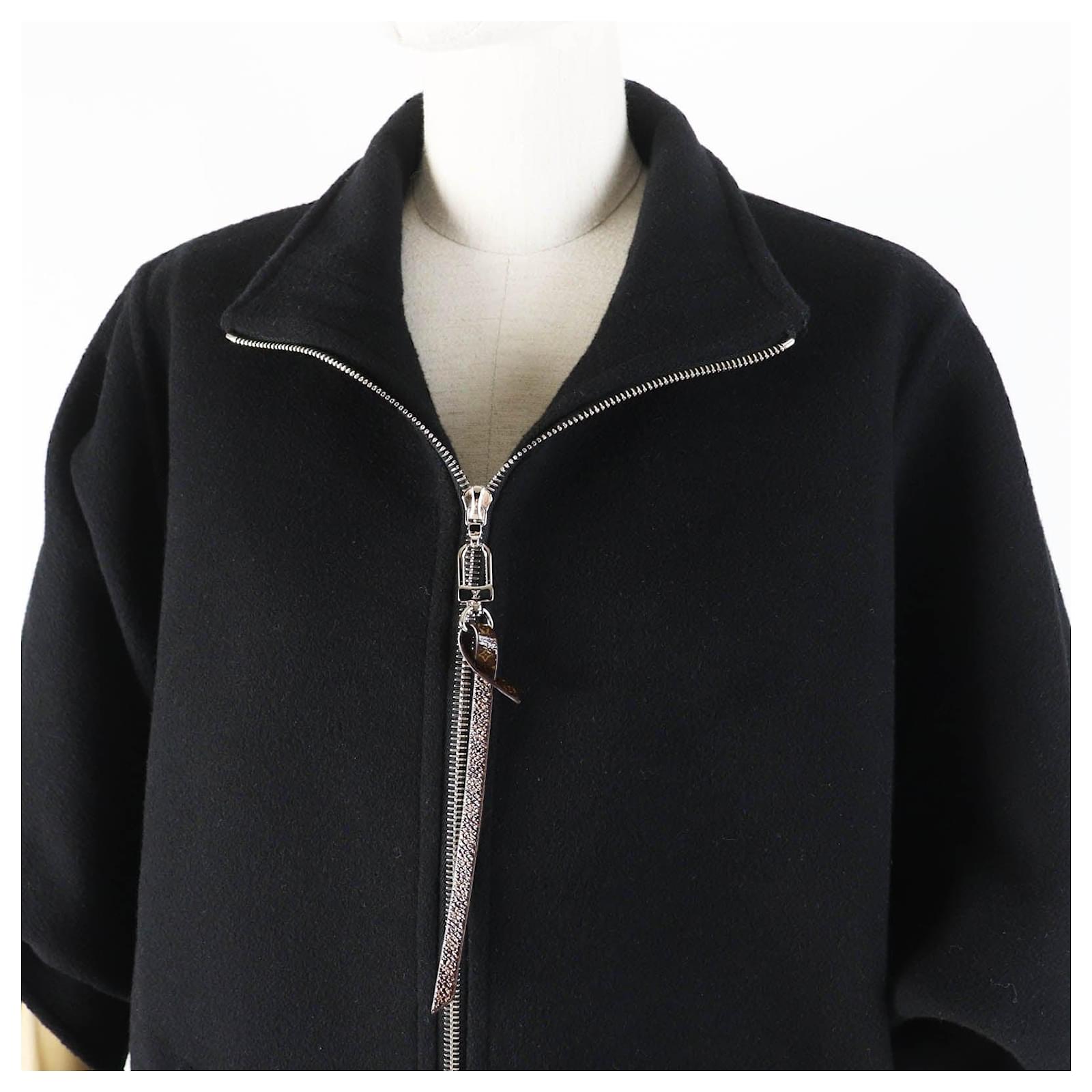 Louis Vuitton Wool Silk Batwing Jacket Black  ref.2261603
