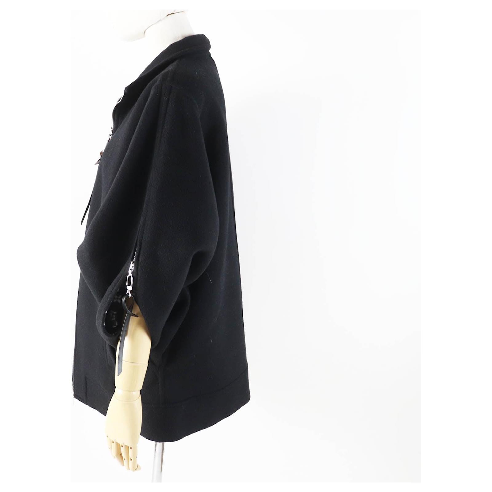 Louis Vuitton Wool Silk Batwing Jacket Black  ref.2261603