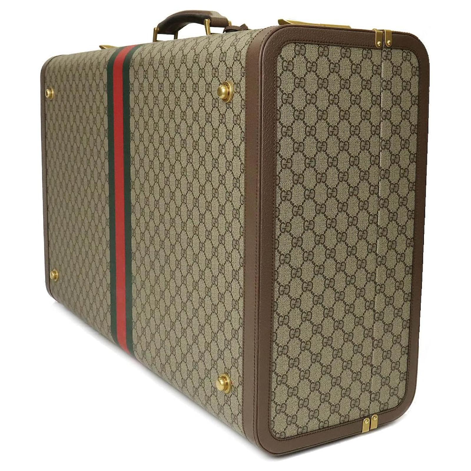 Valigia Gucci Savoy GG Supreme 603765 Marrone Tela