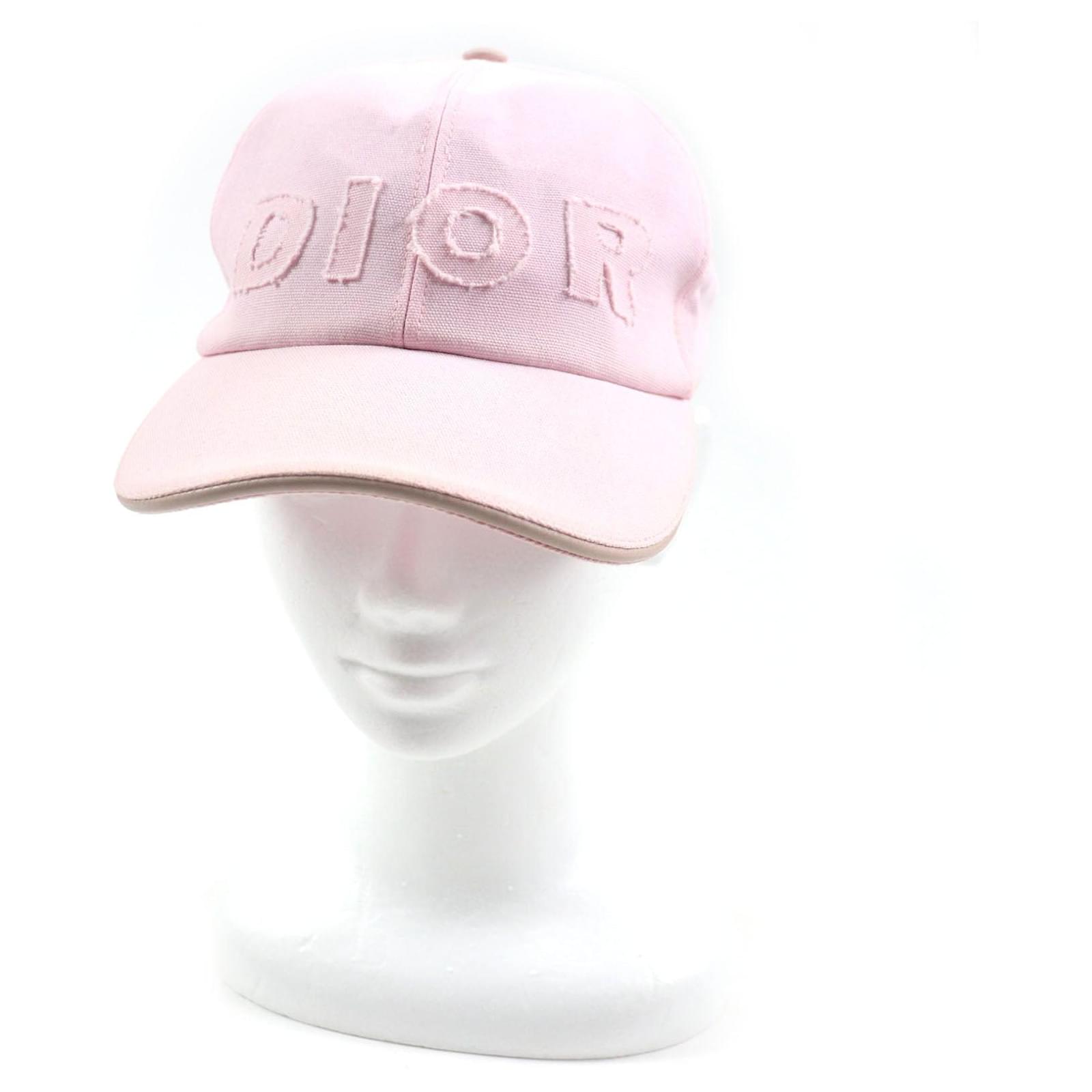 Christian Dior Dior Leather Baseball Cap Pink M Lambskin ref