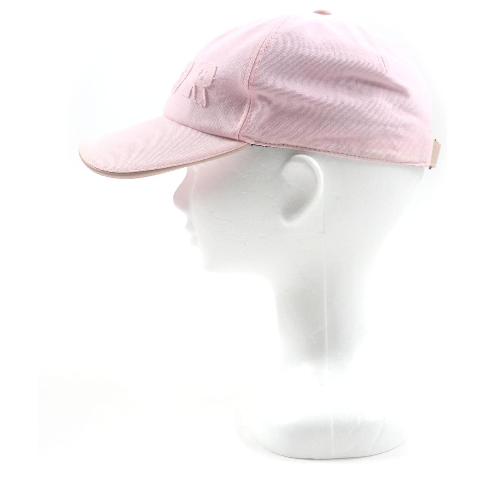 Christian Dior Dior Leather Baseball Cap Pink M Lambskin ref