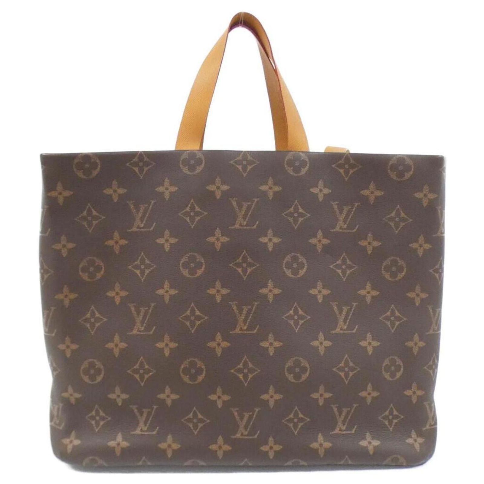 Louis Vuitton Monogram Shopper Tote MM M13928 Handbag Brown Patent