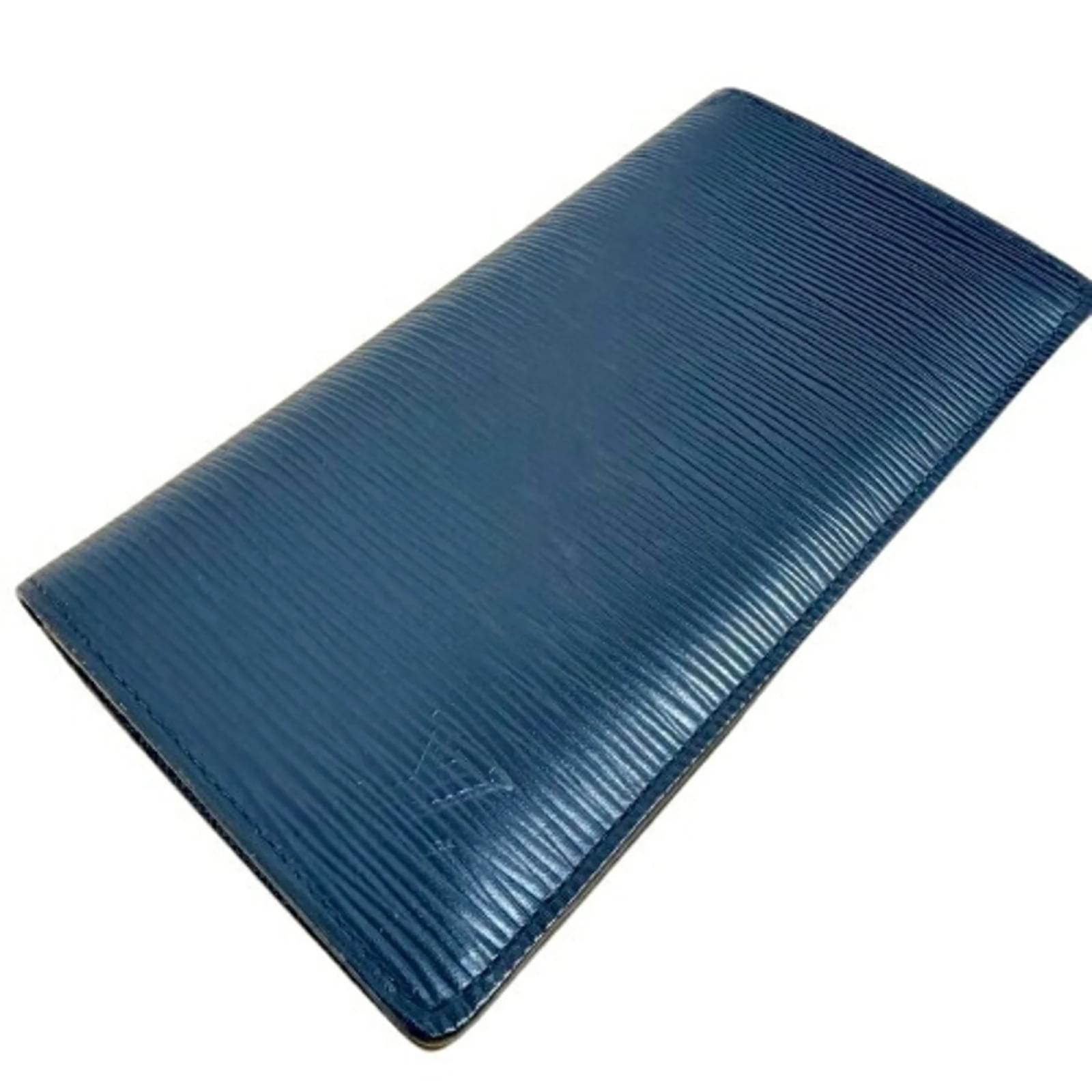 Louis Vuitton Portefeuille Brazza M81371 Navy blue Leather ref.2267035