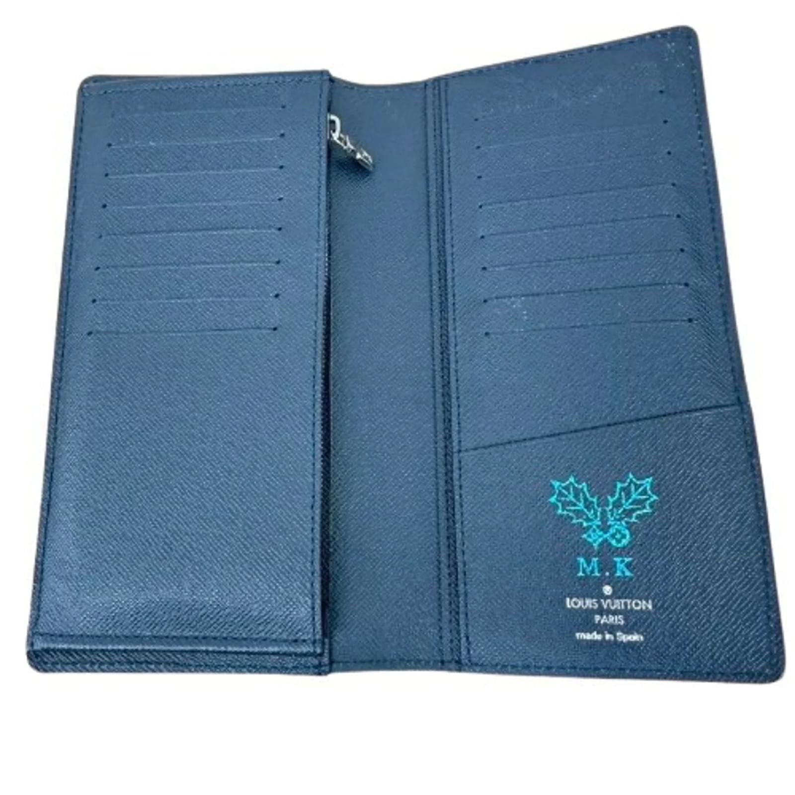 Louis Vuitton Portefeuille Brazza M81371 Navy blue Leather ref.2267035