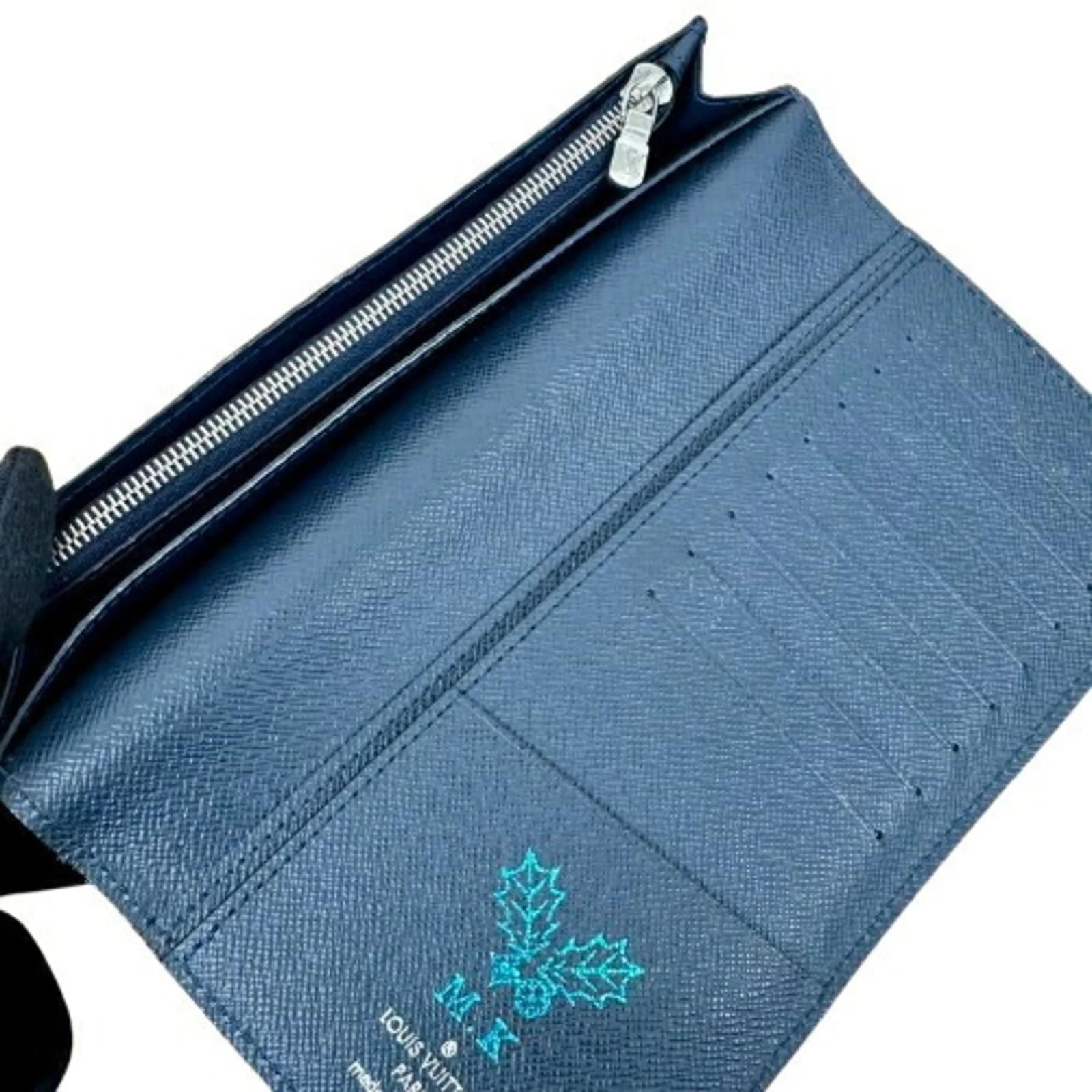 Louis Vuitton Portefeuille Brazza M81371 Navy blue Leather ref.2267035