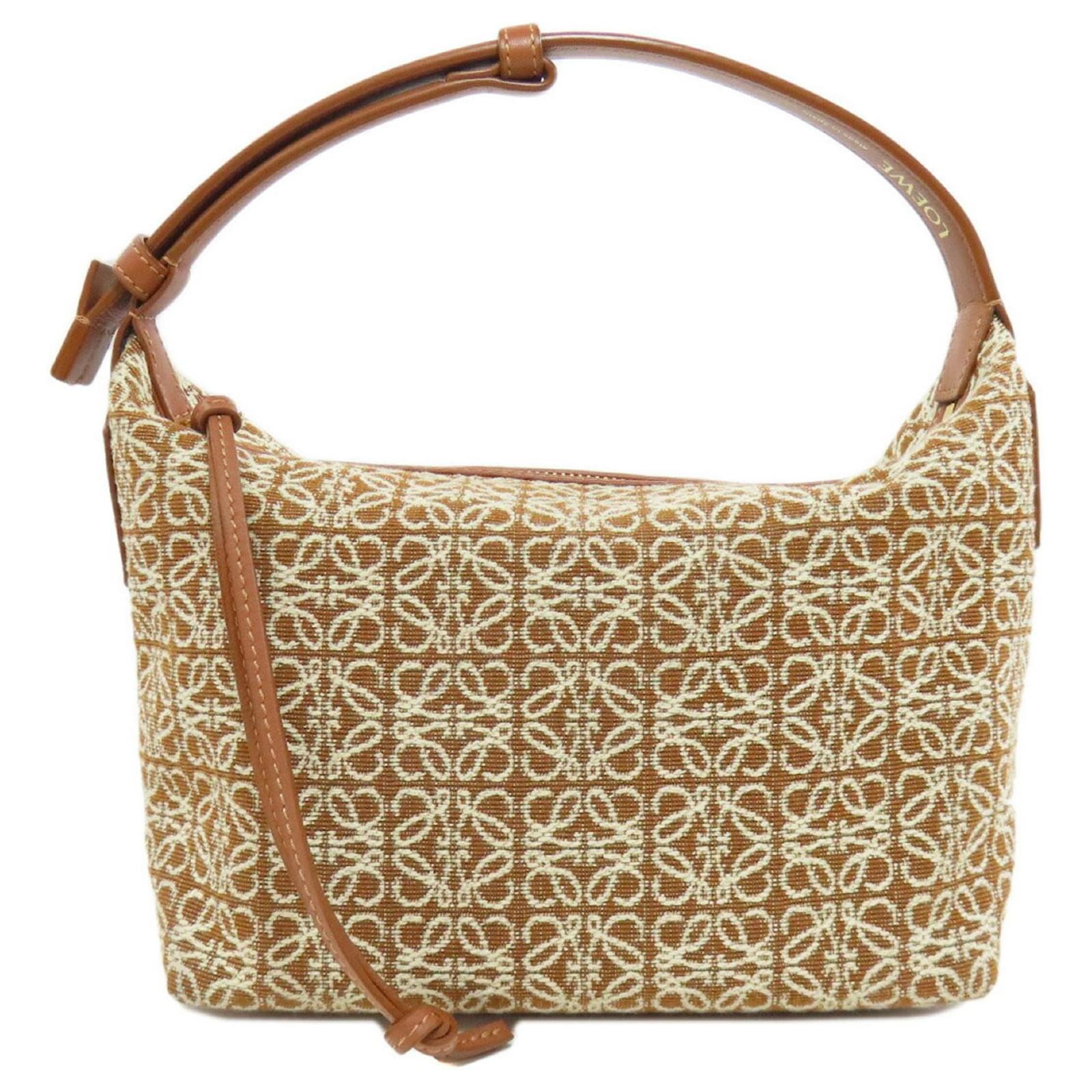 Loewe Anagram Cube Handbag Brown Cloth Joli Closet
