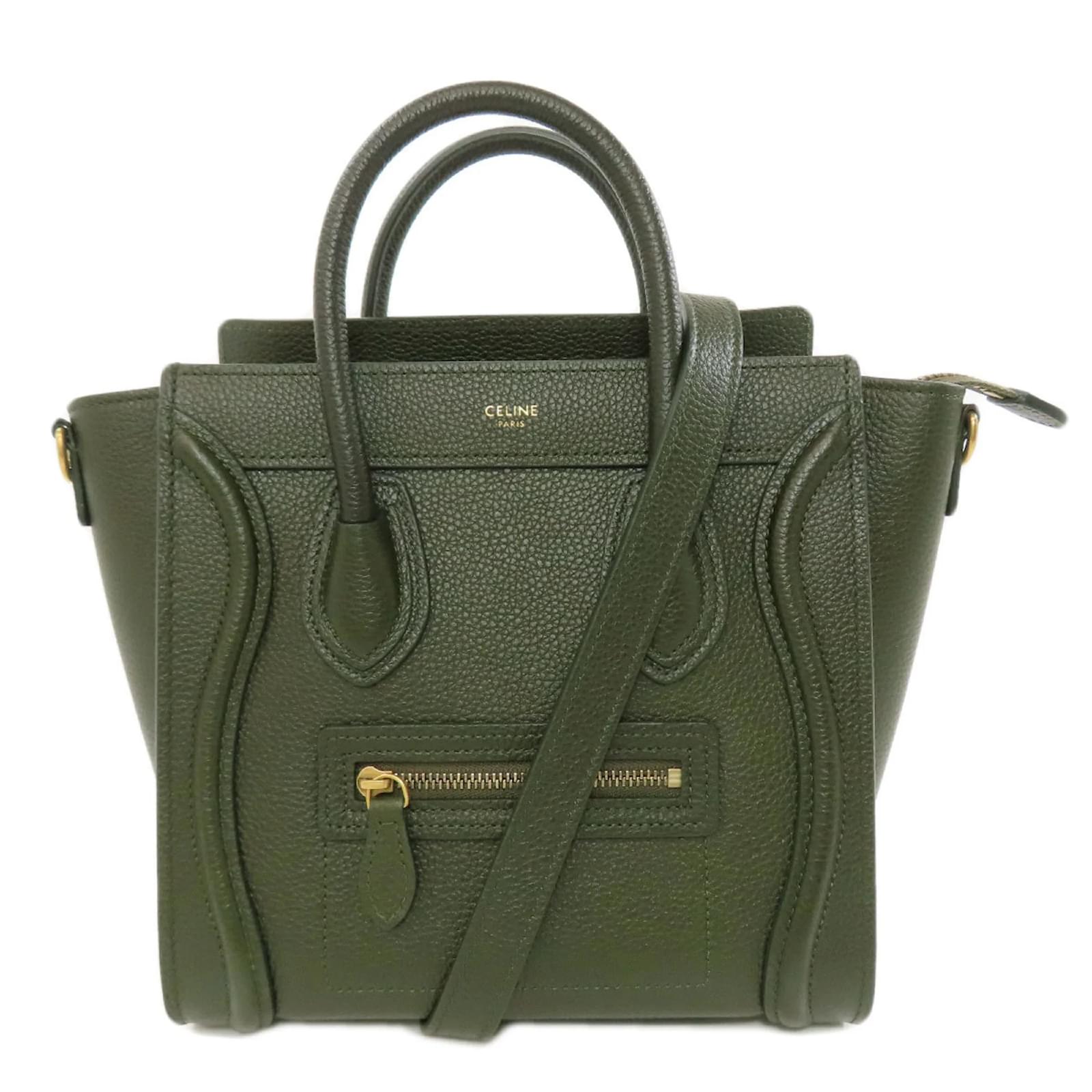 極美品 CELINE LUGGAGE NANO SHOPPER HAND BAG Celine Red Smooth Calfskin Leather Nano Luggage Bag | eBay