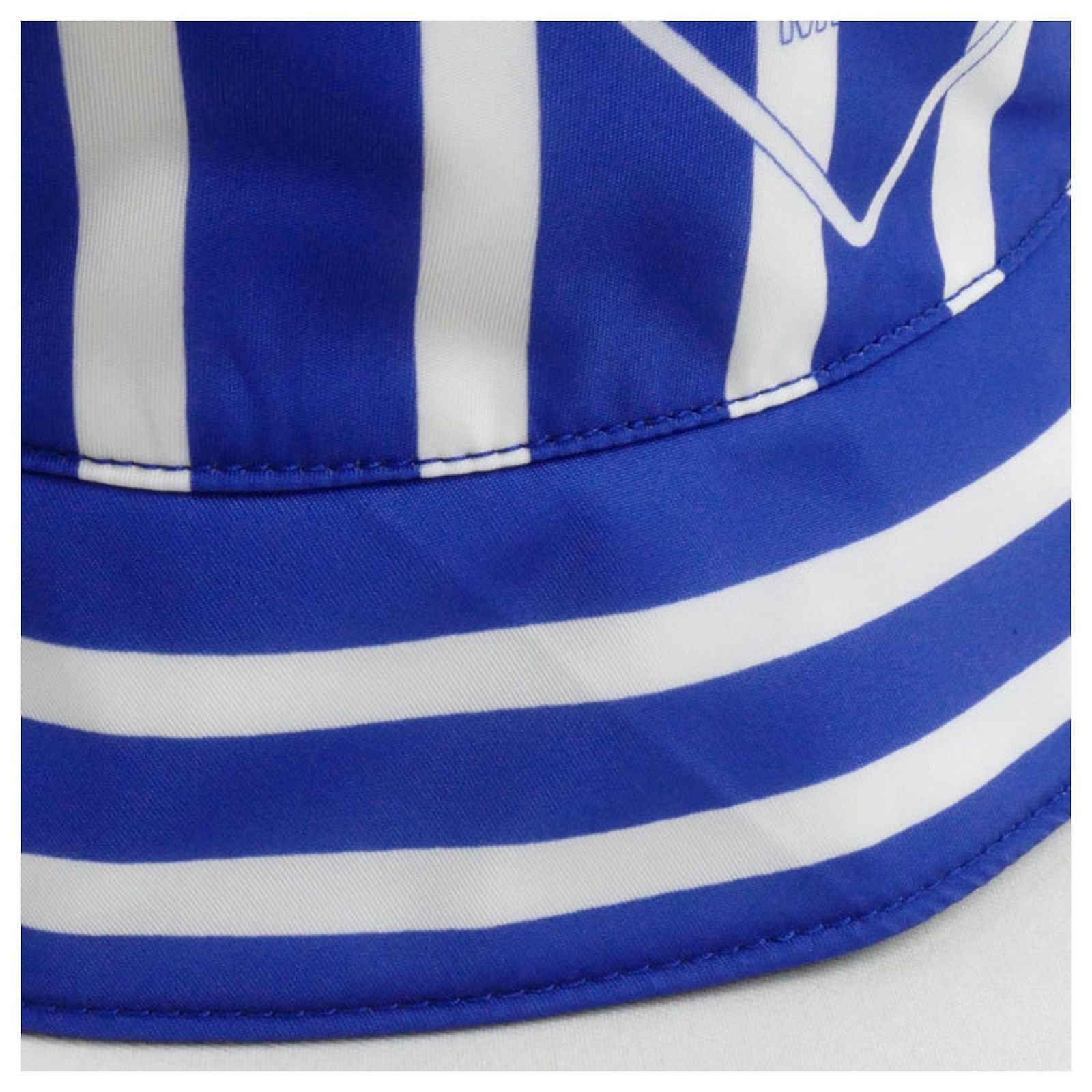 Prada Bucket Hat Striped Blue and White Hat Prada Blue size M International in Cotton - 46975027 main image 2