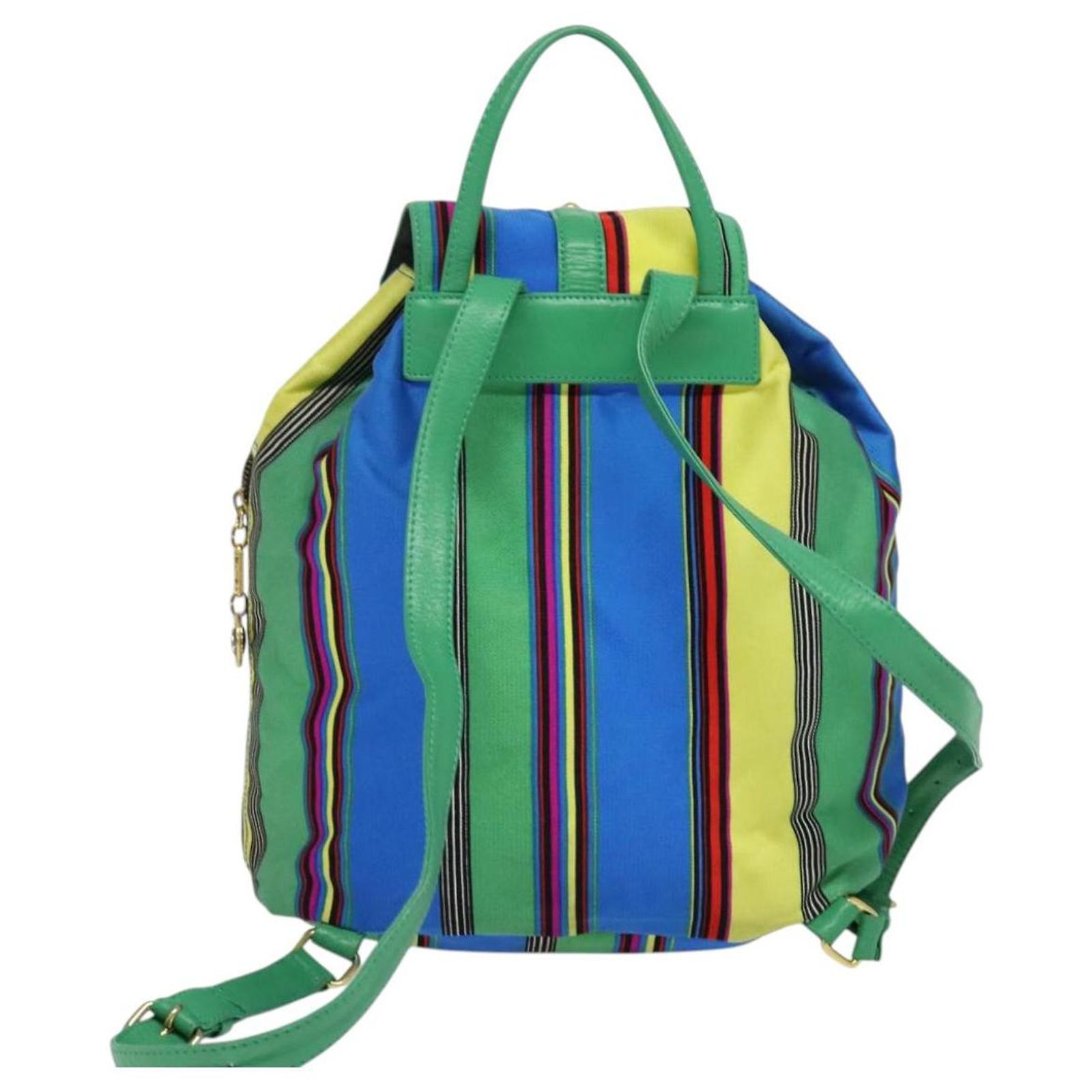 Gianni Versace Backpack Nylon Green Auth 124844 Mochila de nylon verde Gianni Versace Auth 124844 ref  main image 2