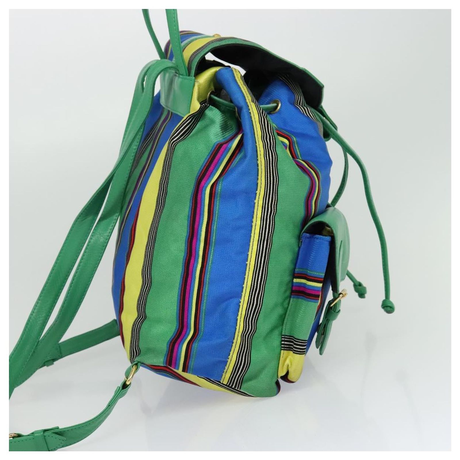 Gianni Versace Rucksack Nylon Grün Auth 124844 ref.2269431  display picture 3