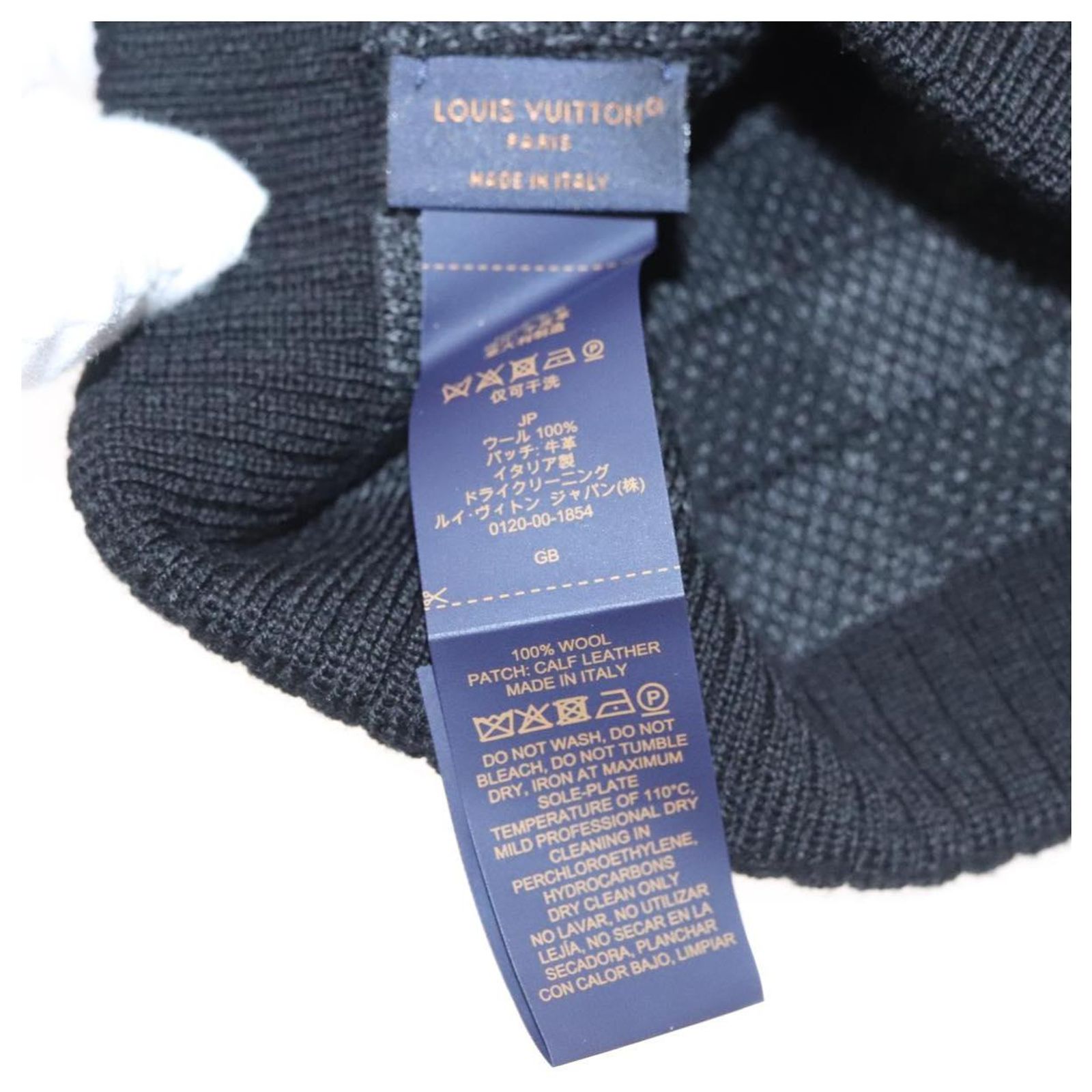 LOUIS VUITTON Knitted Fabrics Beanie Neopti Damier Hat Wool  display picture 2