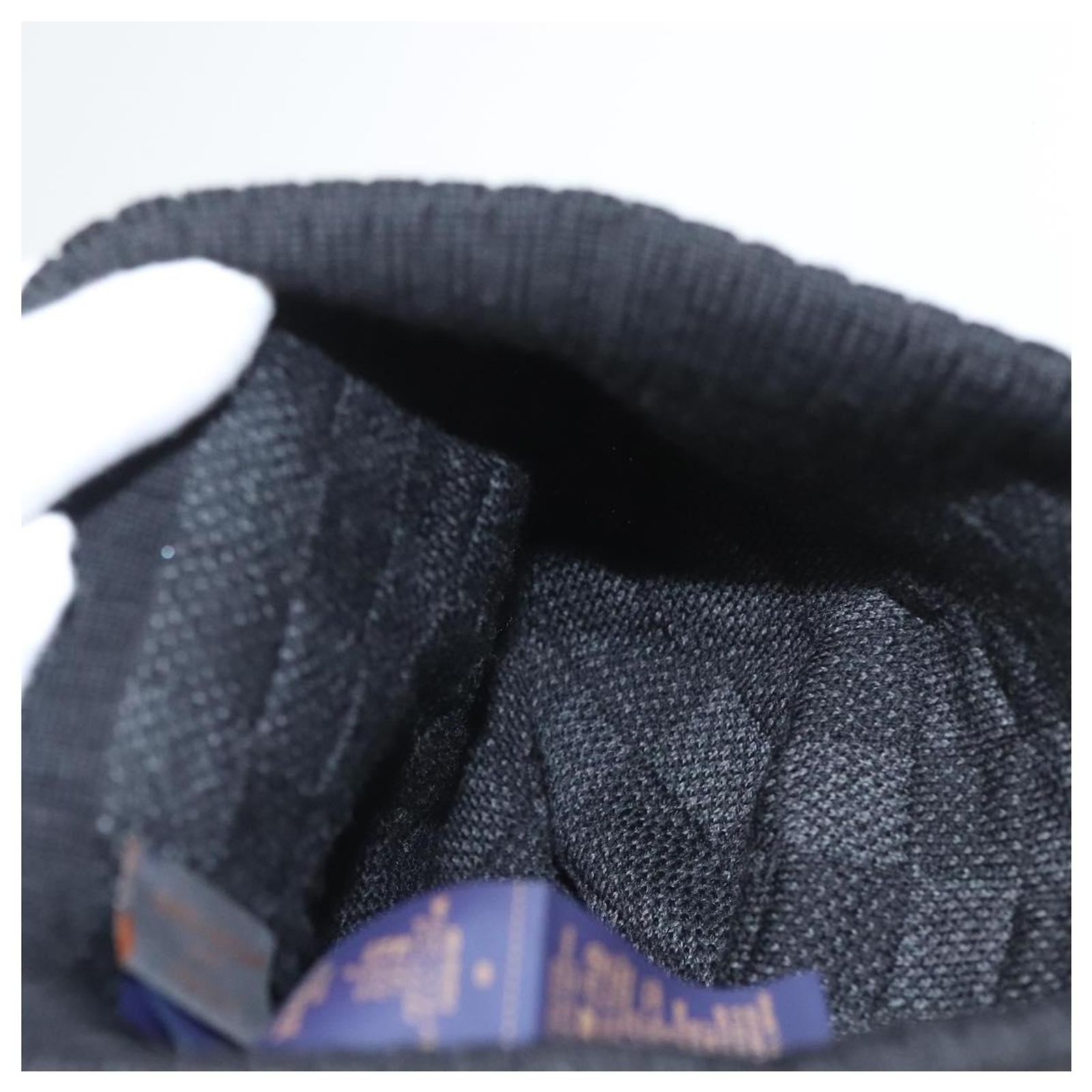 LOUIS VUITTON Knitted Fabrics Beanie Neopti Damier Hat Wool Black M77983 Louis Vuitton M77983 Beanie Neo Petit Damier MR3272 Knit cap  main image 2