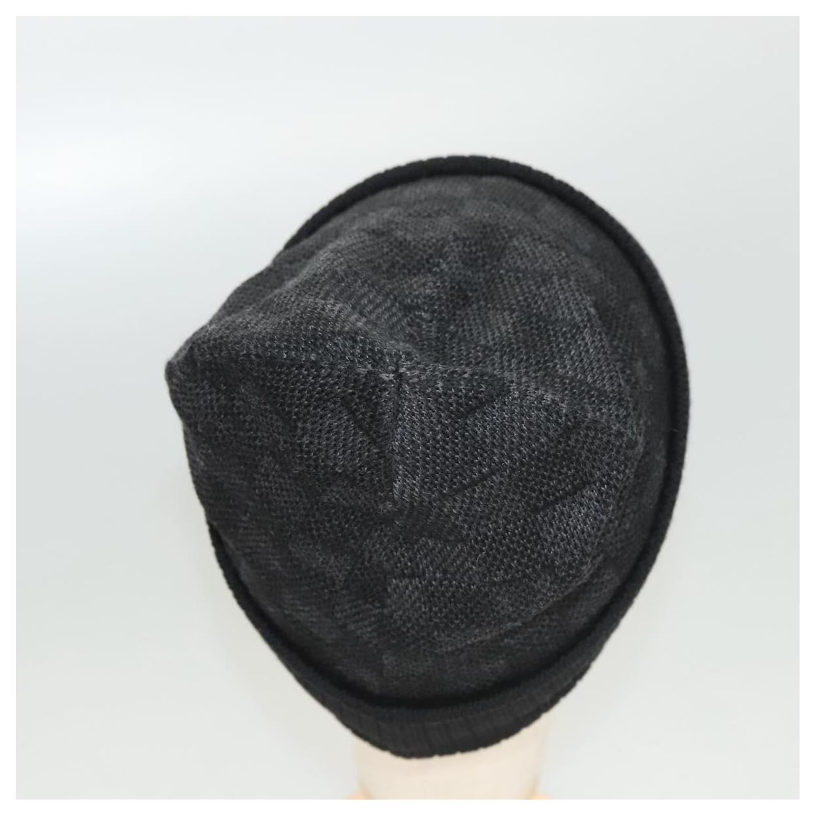 LOUIS VUITTON Knitted Fabrics Beanie Neopti Damier Hat Wool  display picture 2