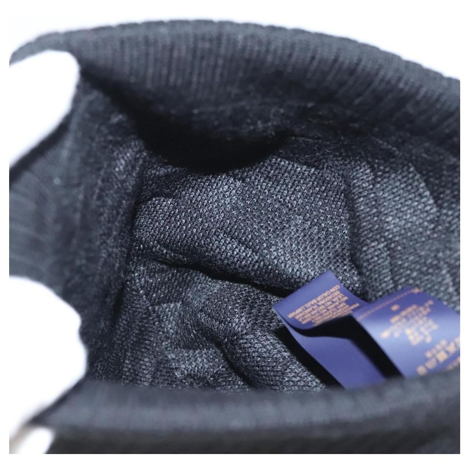 LOUIS VUITTON Knitted Fabrics Beanie Neopti Damier Hat Wool 
