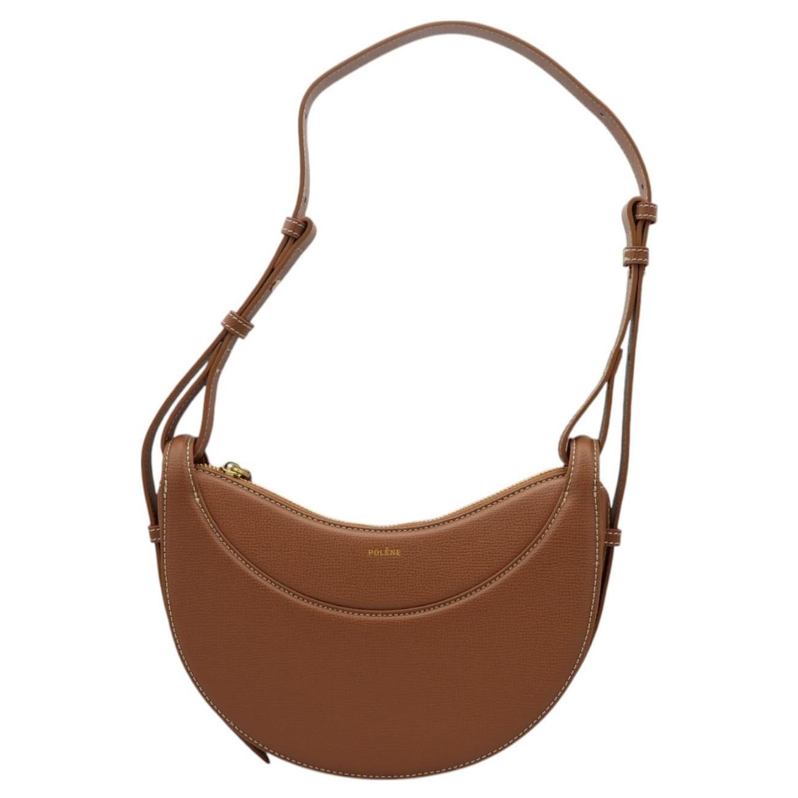 Polène Numéro Dix Édition Texturée Camel Cuir Marron